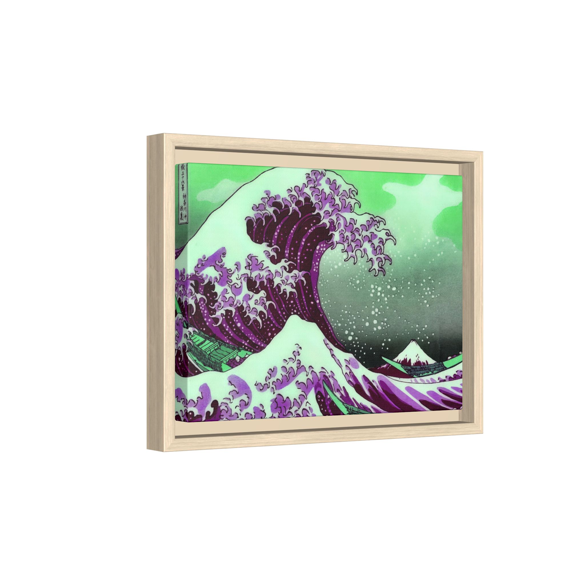 Great Wave off Kanagawa - Purple - Framed Canvas - Image 4