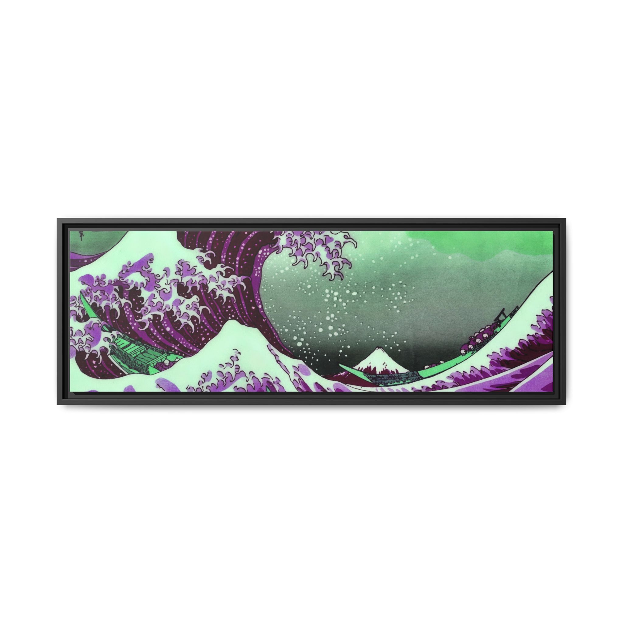 Great Wave off Kanagawa - Purple - Framed Canvas - Image 9