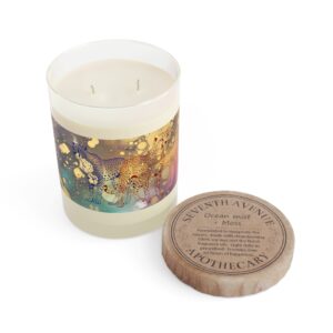 Chasing Gold Printed Glass Candle