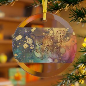 Chasing Gold Glass Ornament