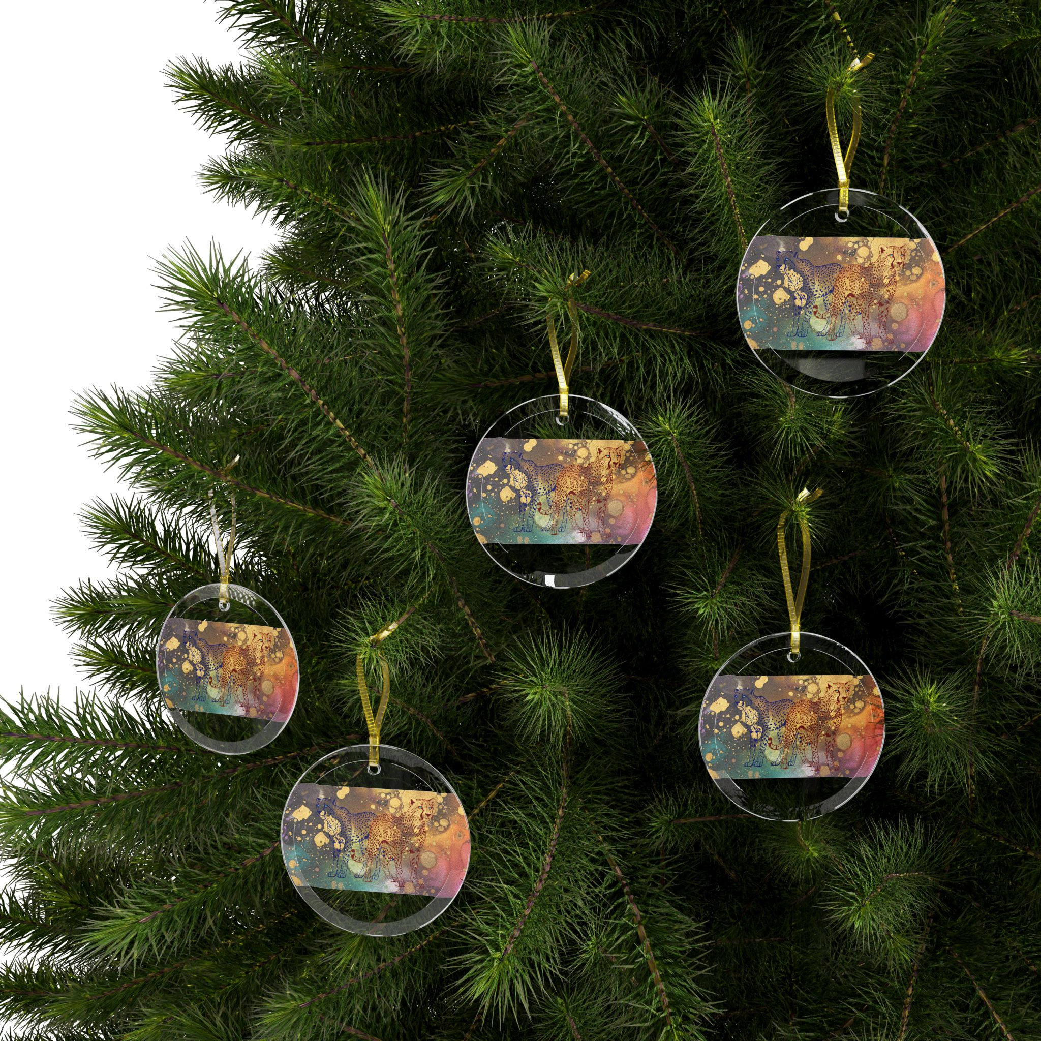 Chasing Gold Glass Ornament - Image 3