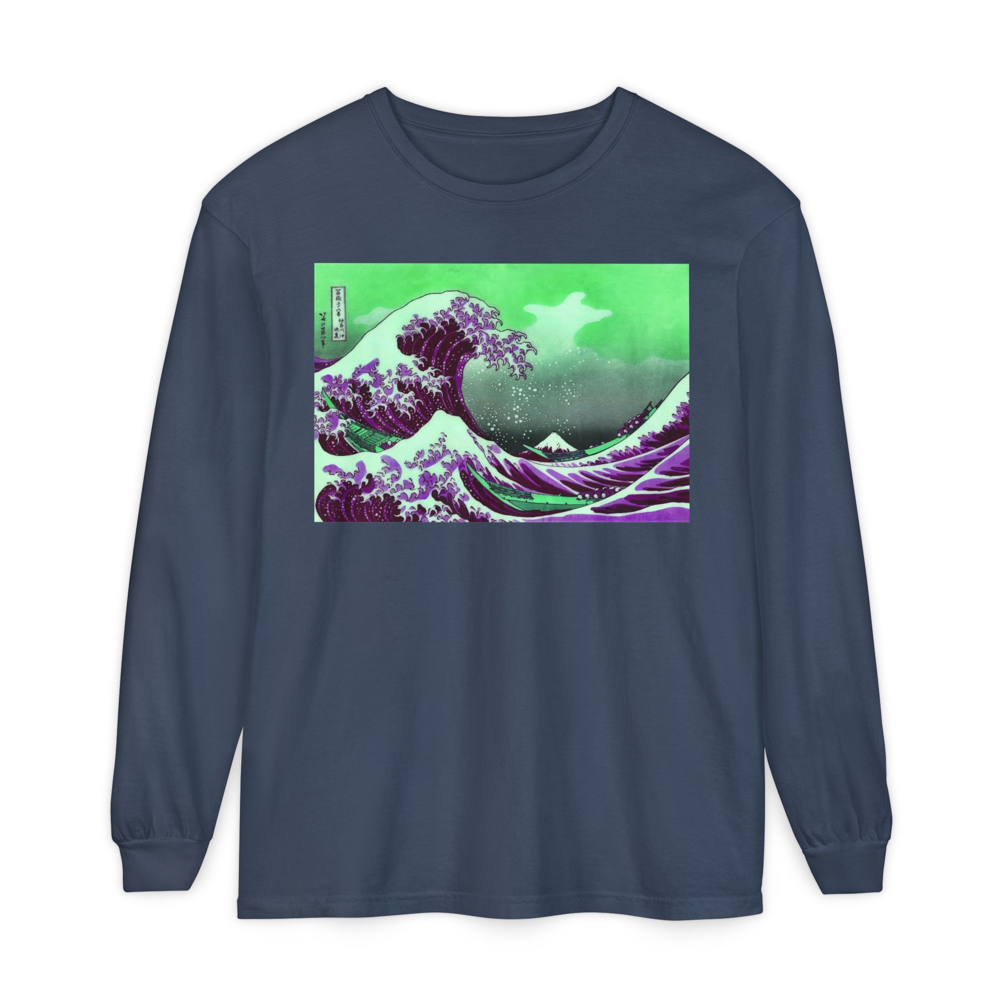 Great Wave off Kanagawa - Purple Long Sleeve Tee - Image 9