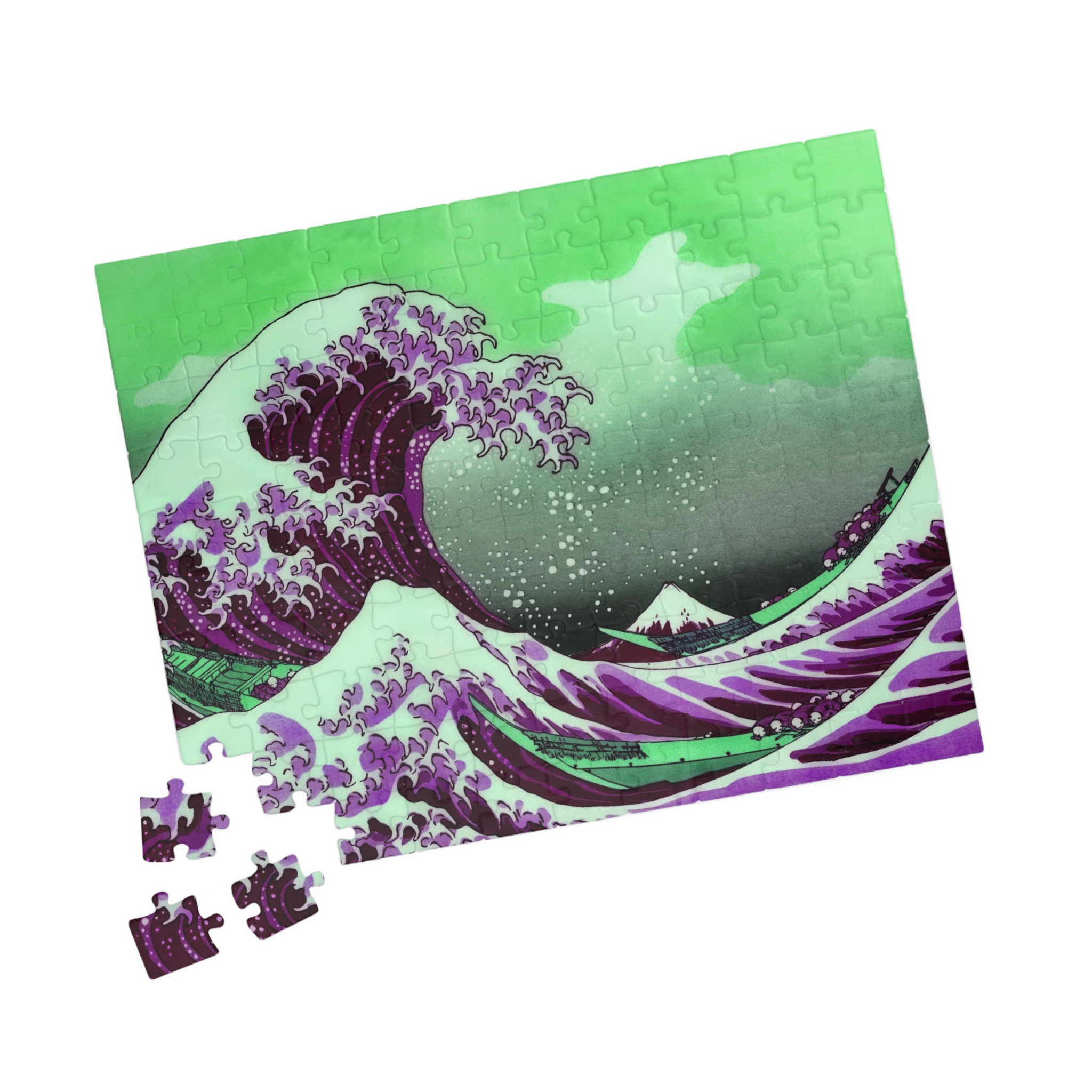 Great Wave off Kanagawa - Purple Puzzle - Image 2