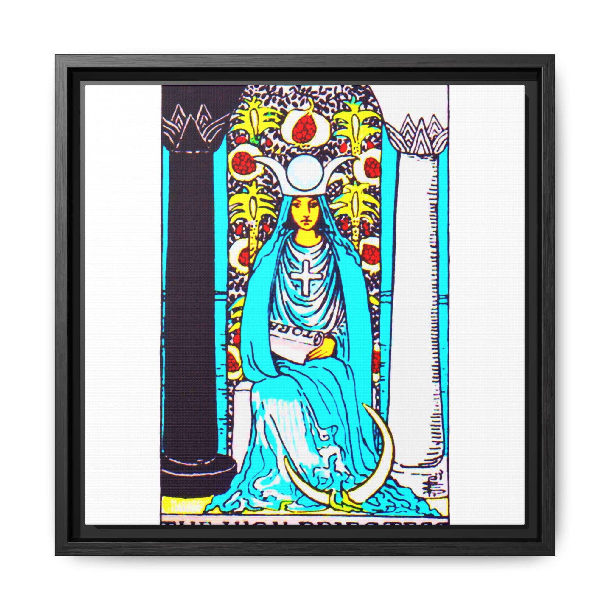 Tarot High Priestess 2 Framed Canvas - Image 4