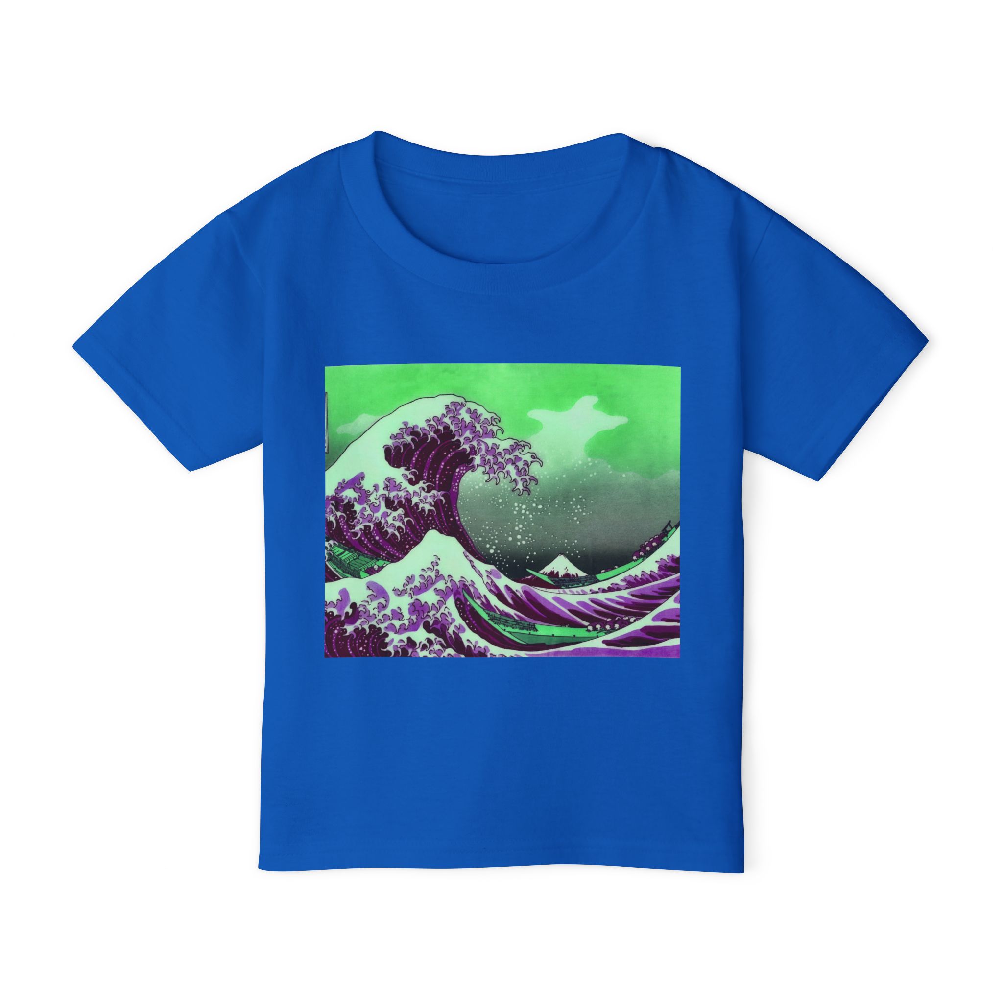 Great Wave off Kanagawa - Purple Toddler Cotton Tee - Image 4