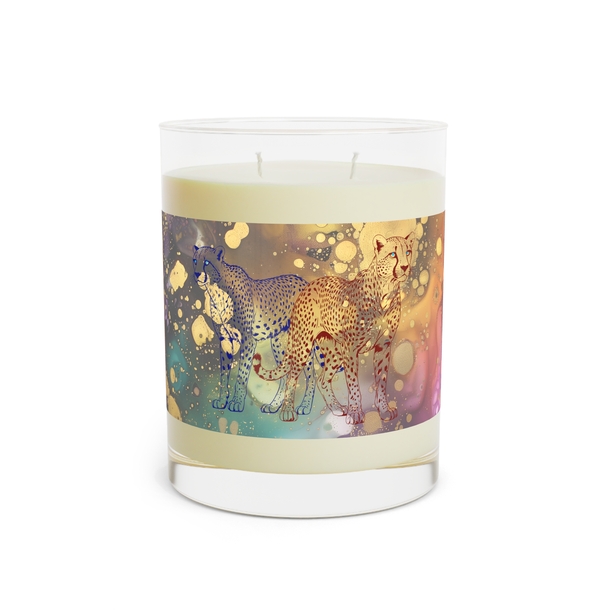 Chasing Gold Printed Glass Candle - Image 5