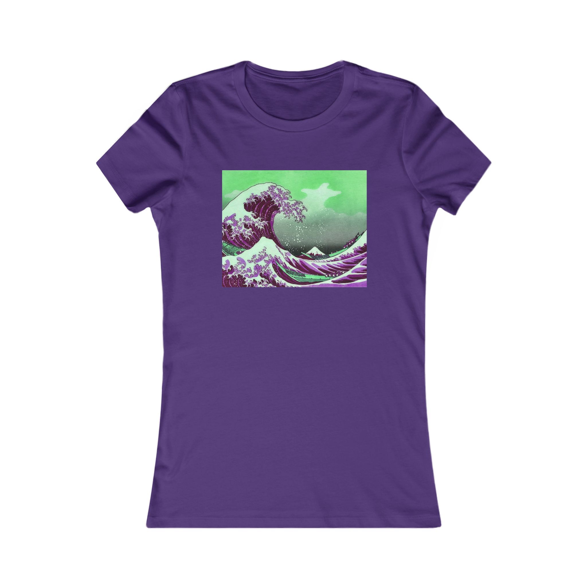 Great Wave off Kanagawa - Purple Women's Tee - Image 19