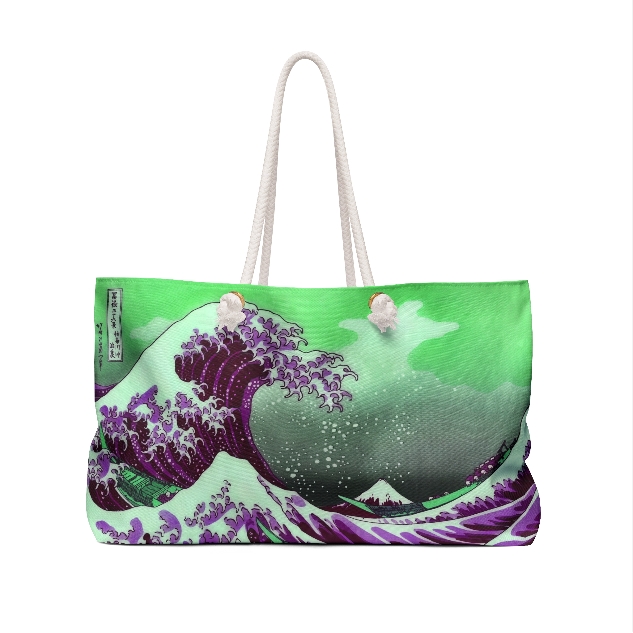 Great Wave off Kanagawa - Purple Weekender Bag - Image 2