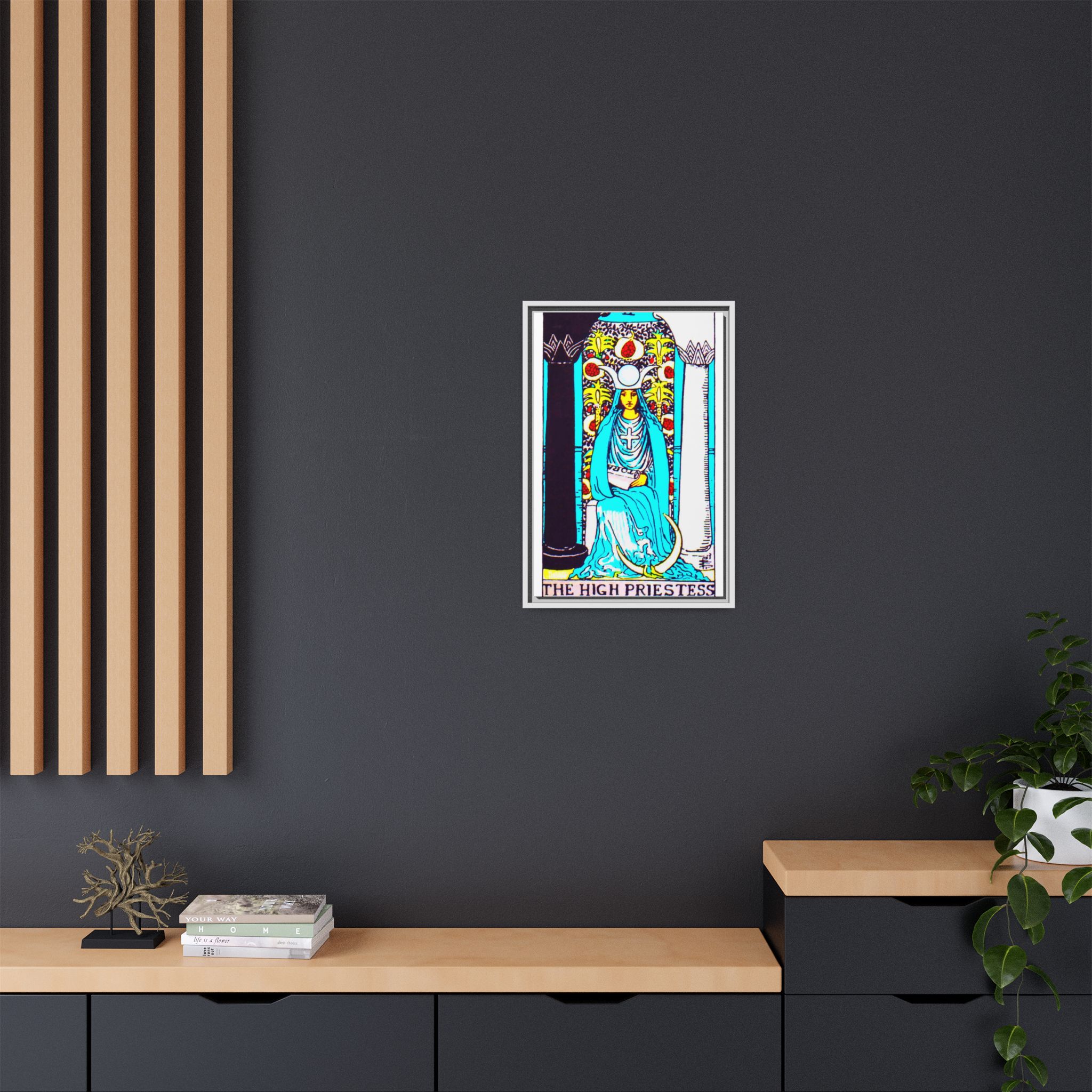 Tarot High Priestess 2 Framed Canvas - Image 100