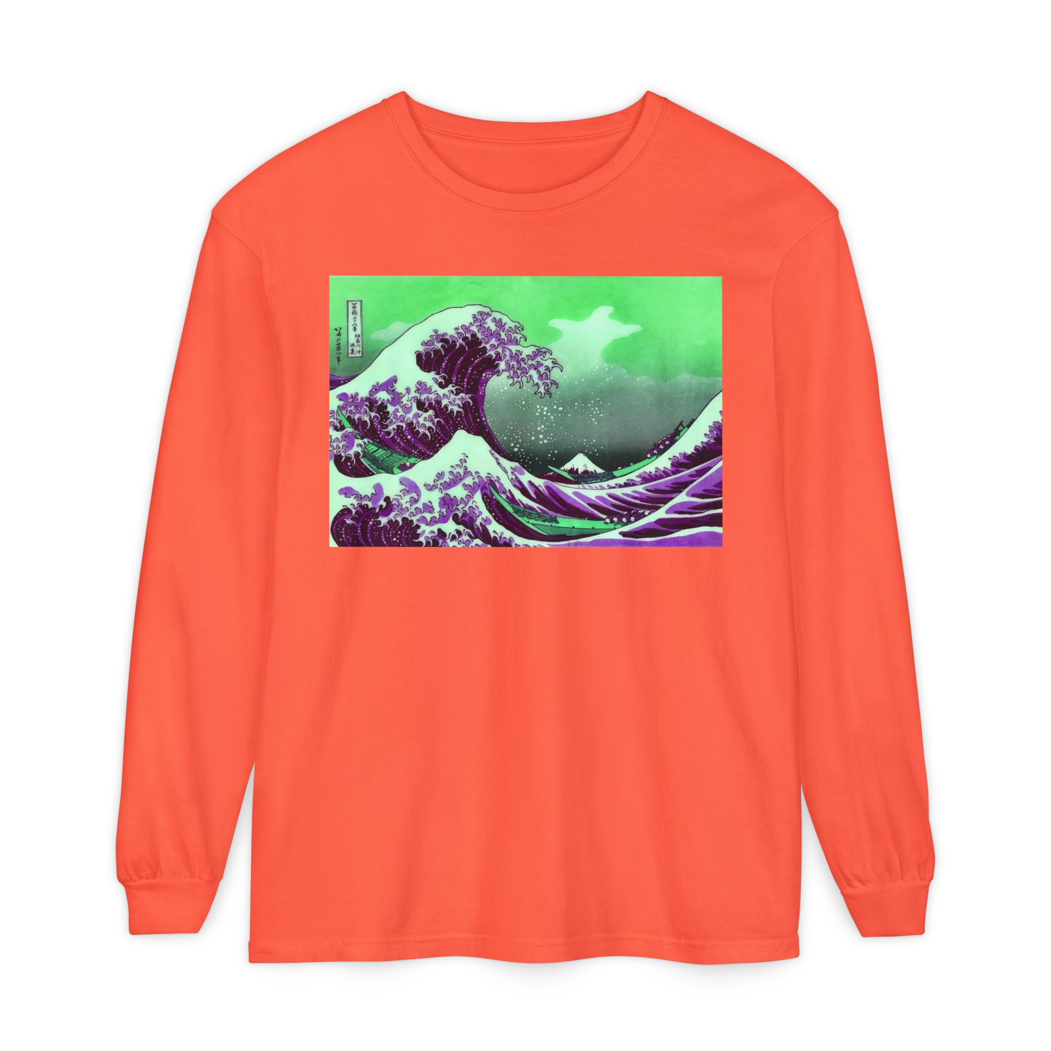Great Wave off Kanagawa - Purple Long Sleeve Tee - Image 4