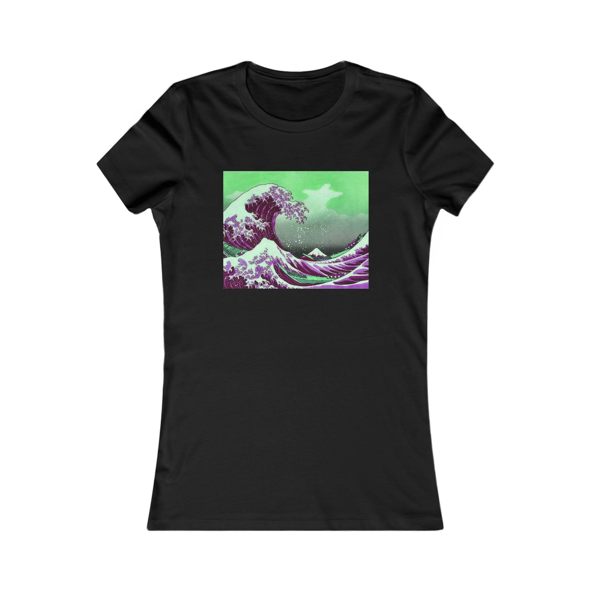 Great Wave off Kanagawa - Purple Women's Tee - Image 5