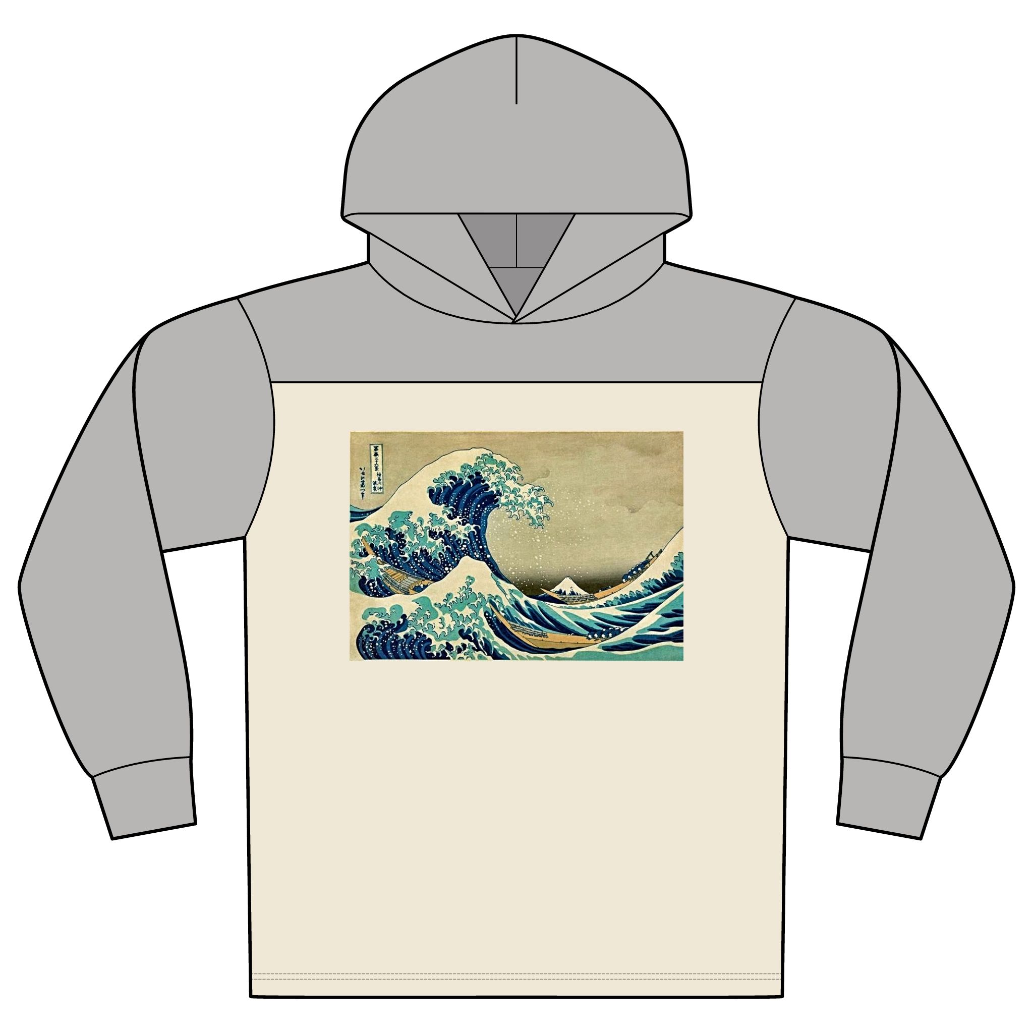 Great Wave off Kanagawa Upscale Modern Hoodie - Image 4