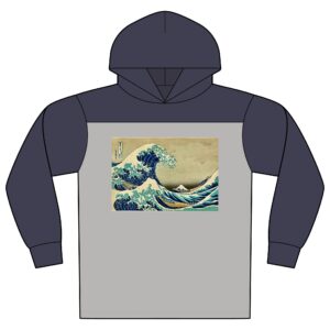Great Wave off Kanagawa Upscale Modern Hoodie