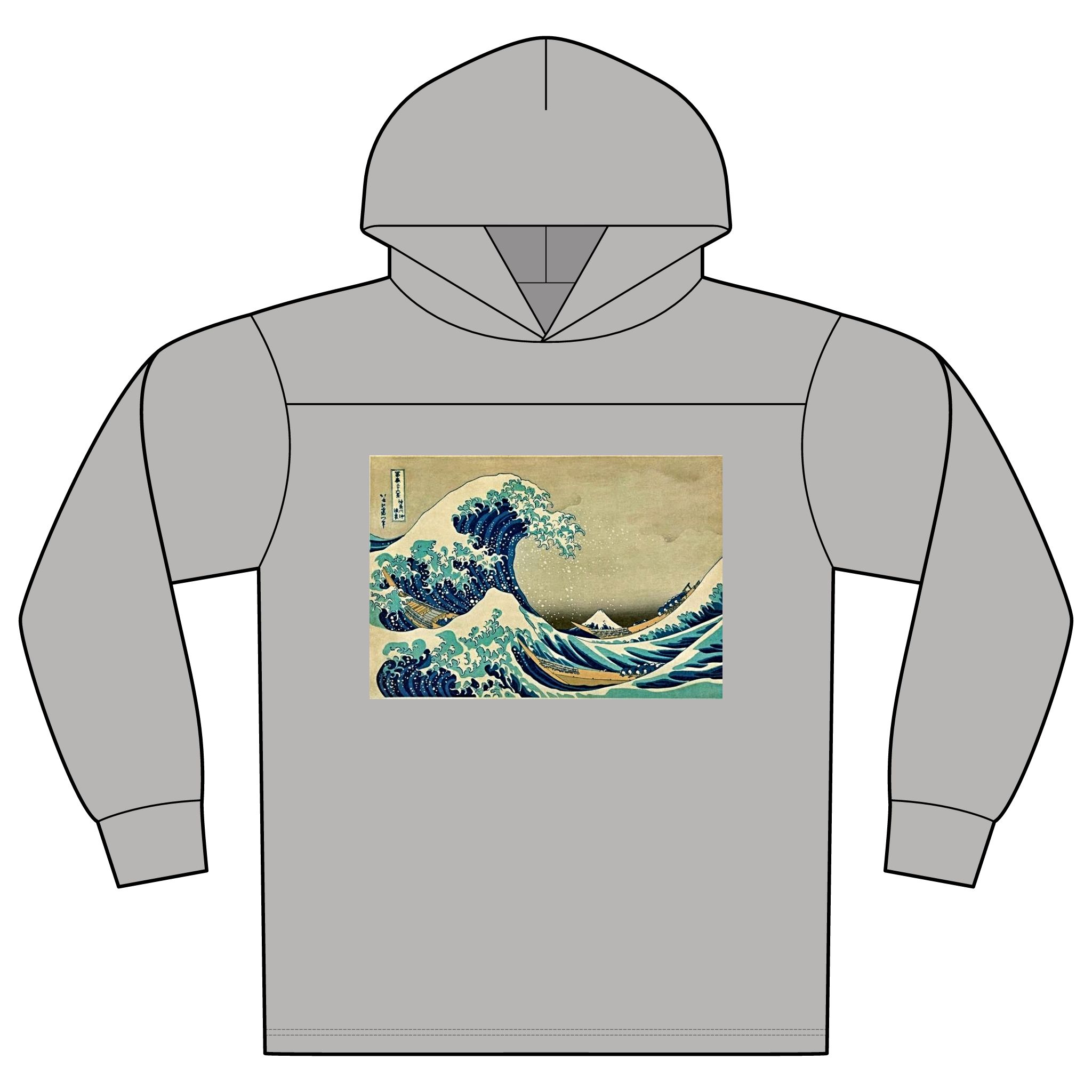 Great Wave off Kanagawa Upscale Modern Hoodie - Image 5