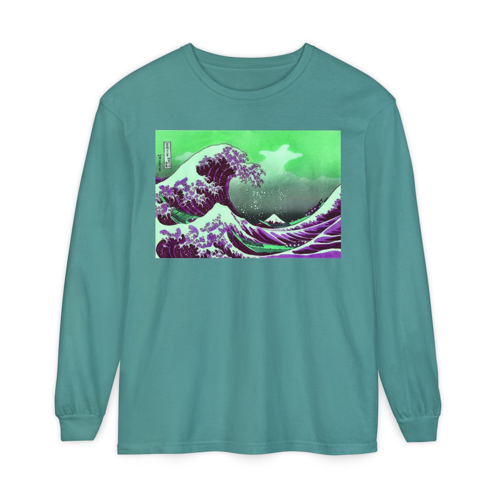 Great Wave off Kanagawa - Purple Long Sleeve Tee - Image 7