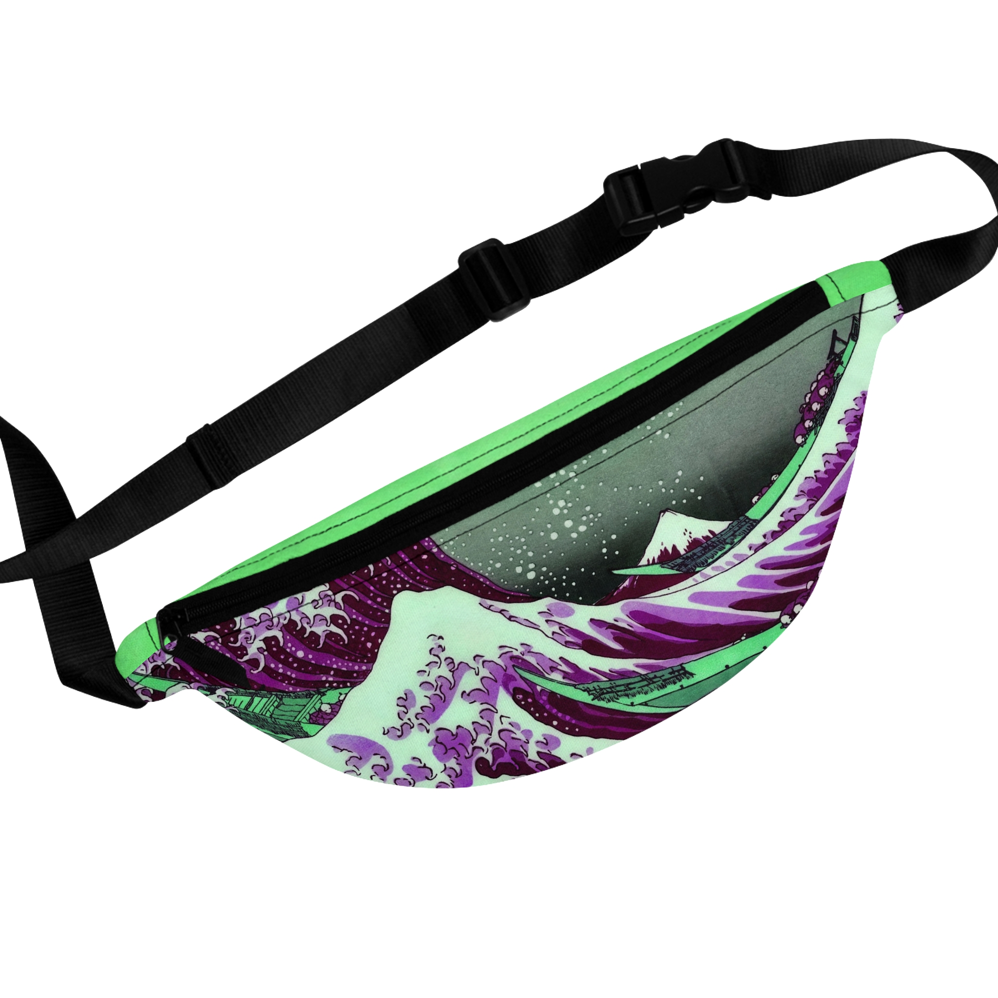 Great Wave off Kanagawa - Purple Fanny Pack - Image 2