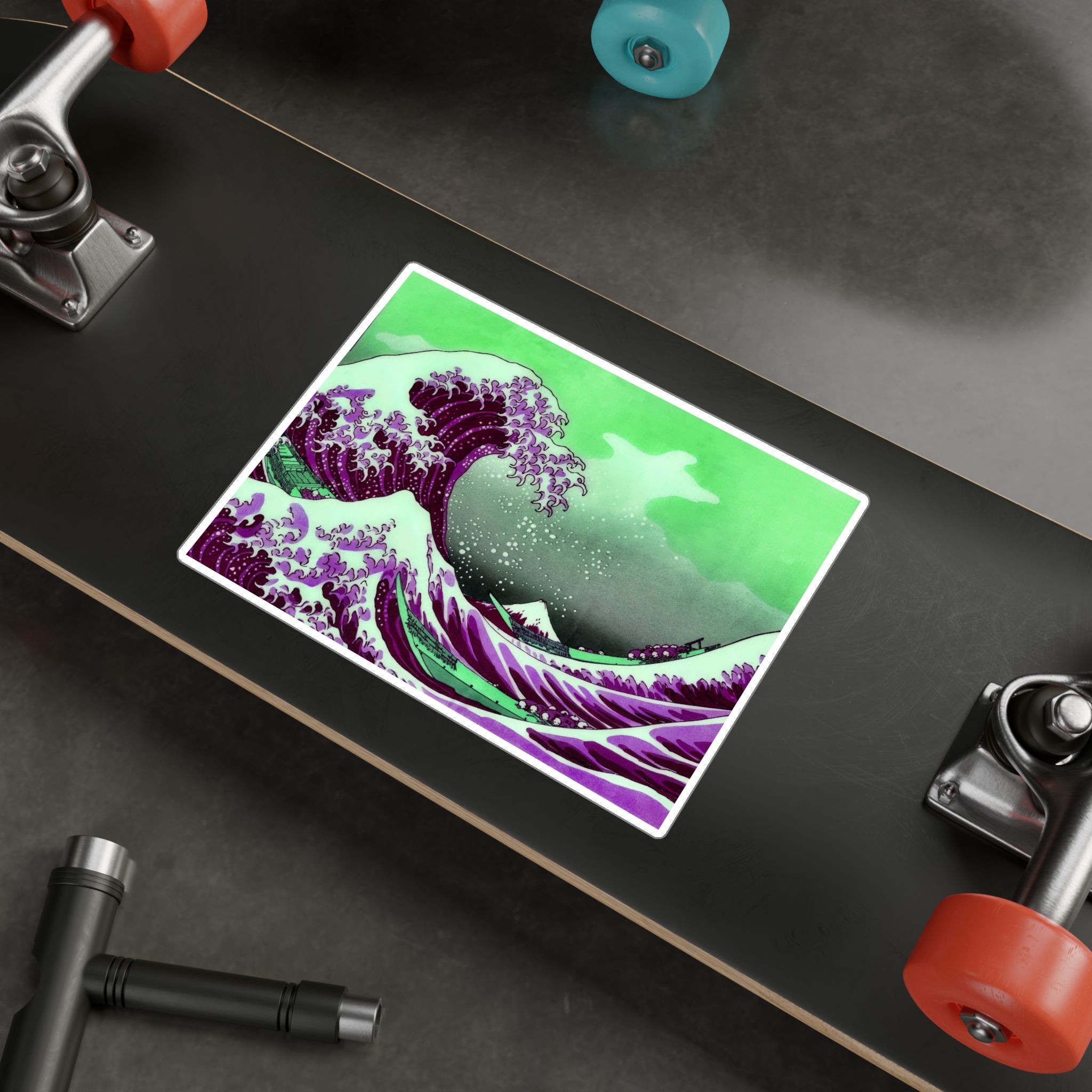 Great Wave off Kanagawa - Purple Vinyl Sticker - Image 5