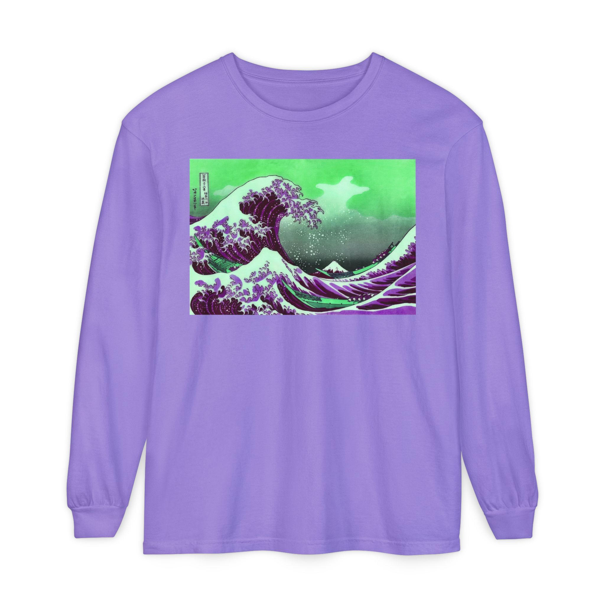 Great Wave off Kanagawa - Purple Long Sleeve Tee - Image 12