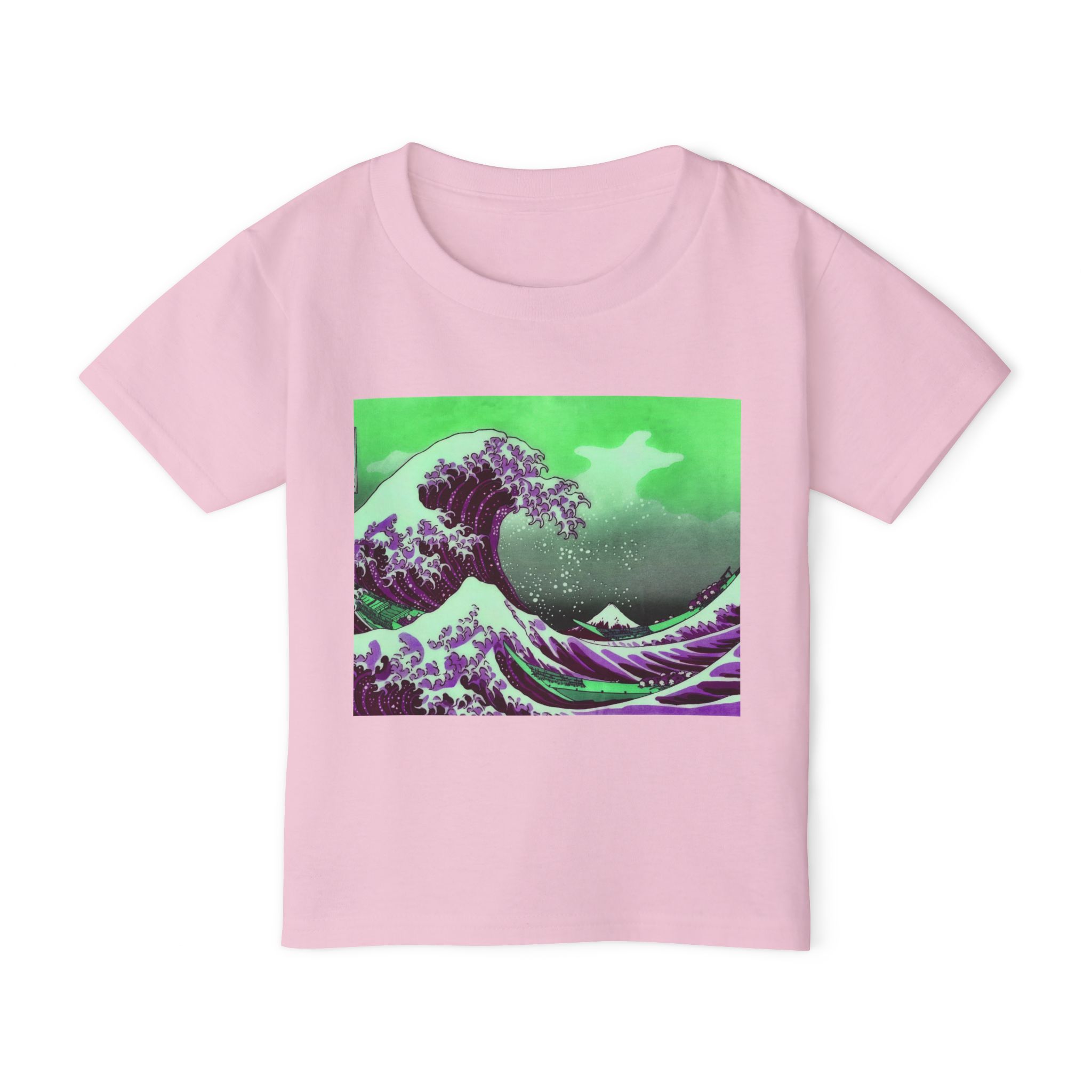 Great Wave off Kanagawa - Purple Toddler Cotton Tee - Image 6
