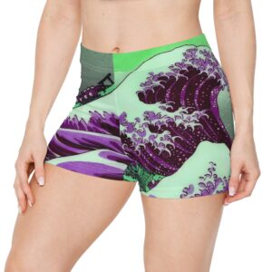 Great Wave off Kanagawa - Purple Women's Shorts