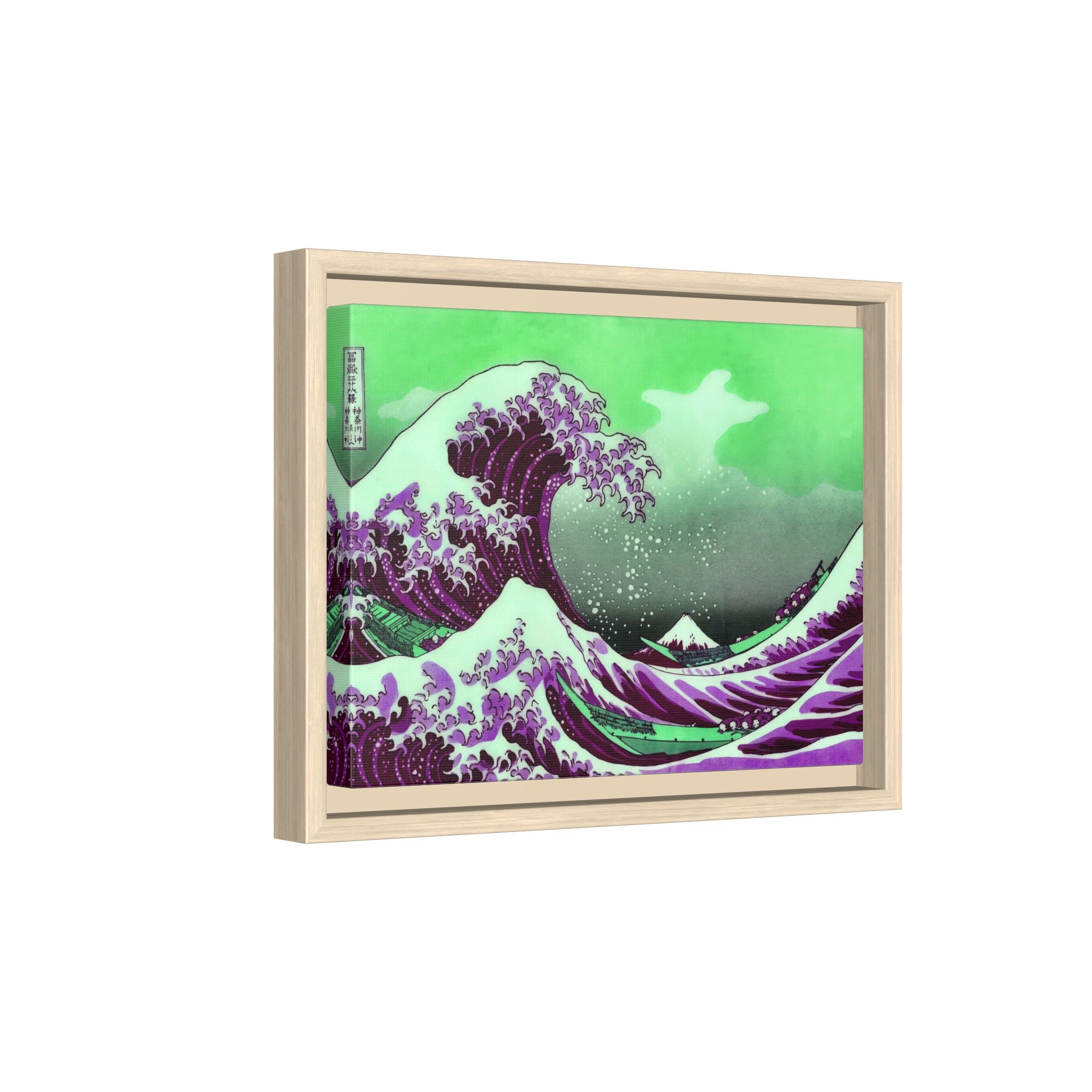 Great Wave off Kanagawa - Purple Framed Canvas - Image 5