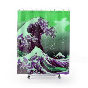 Great Wave off Kanagawa - Purple Shower Curtain