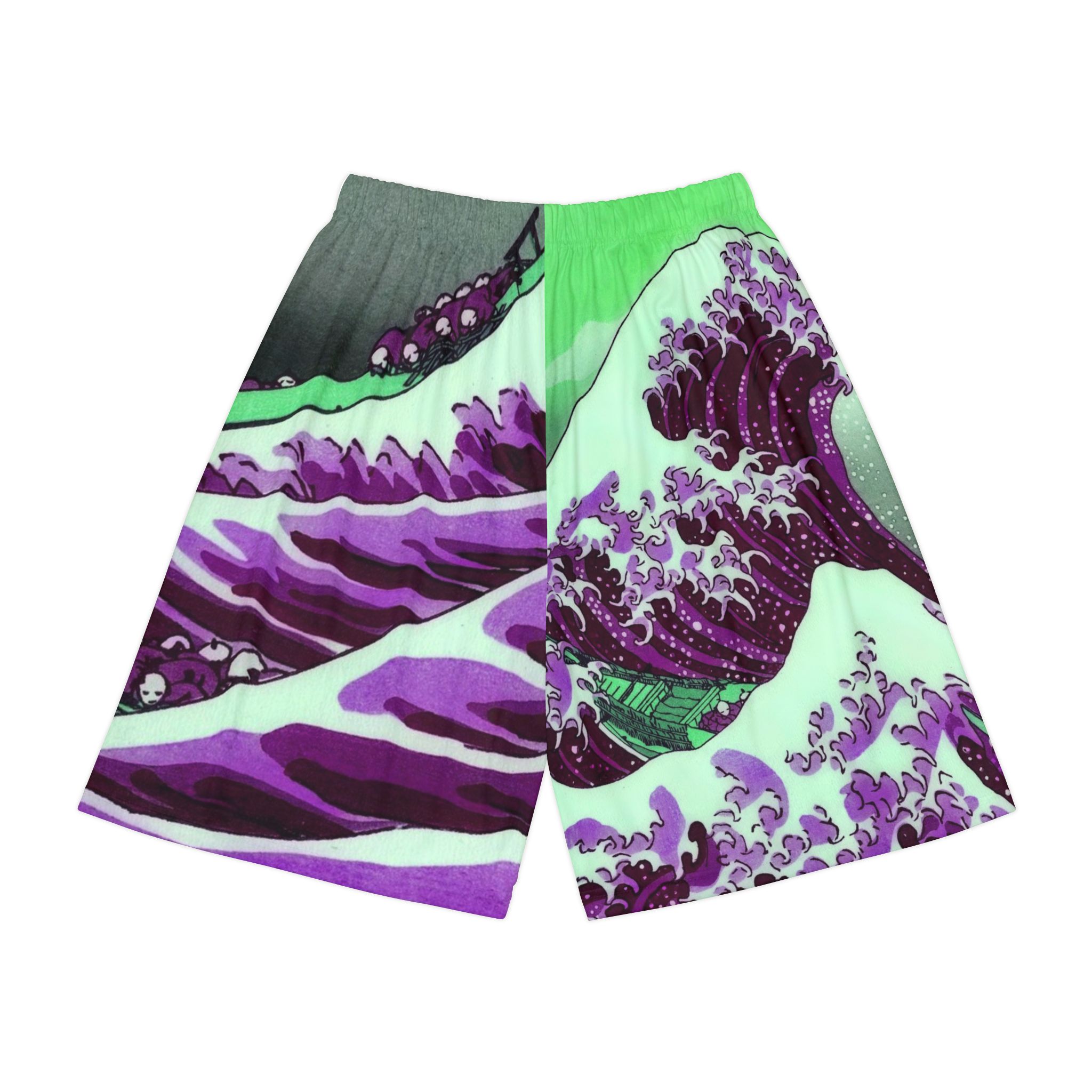 Great Wave off Kanagawa - Purple Men’s Shorts - Image 2