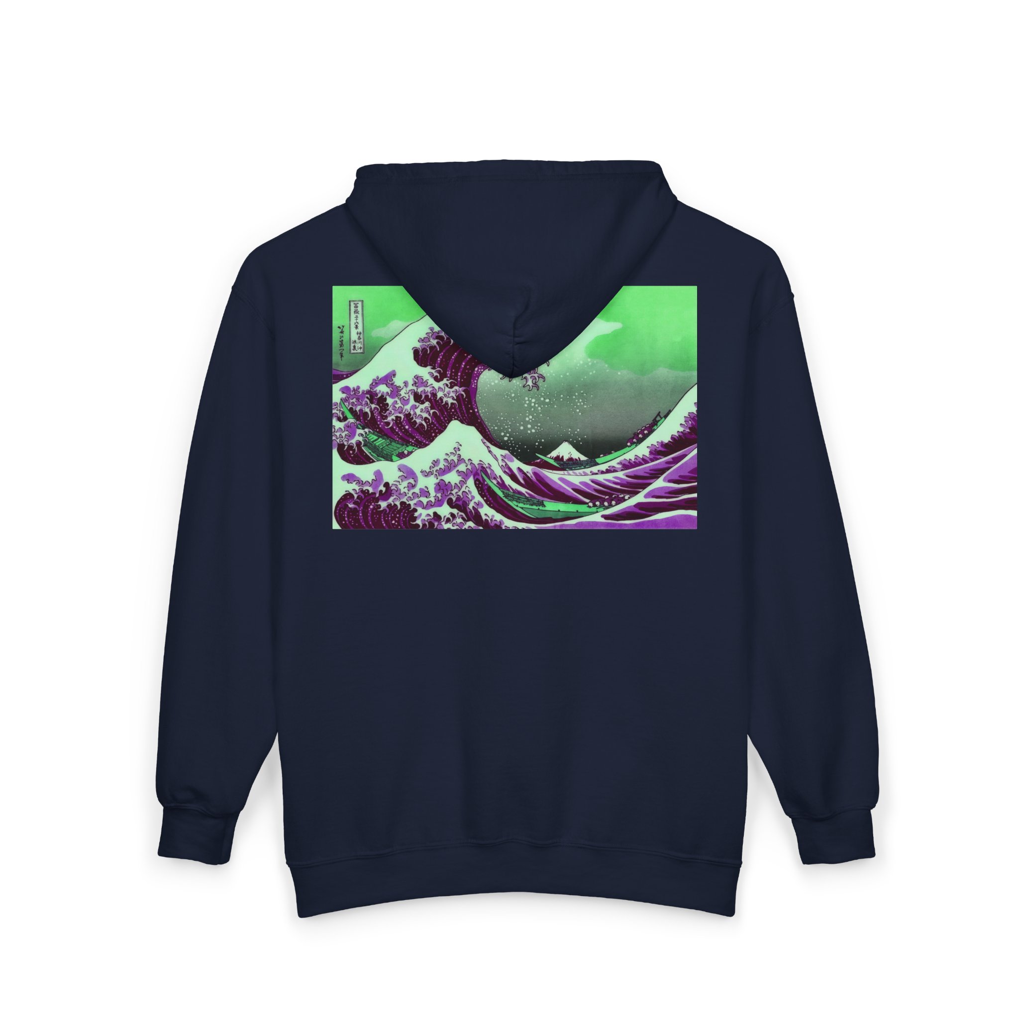 Great Wave off Kanagawa - Purple Zip Hoodie - Image 2