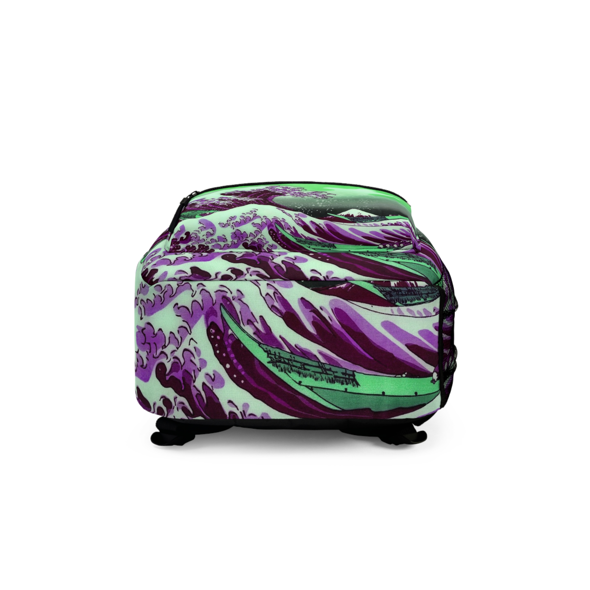 Great Wave off Kanagawa - Purple Backpack - Image 5