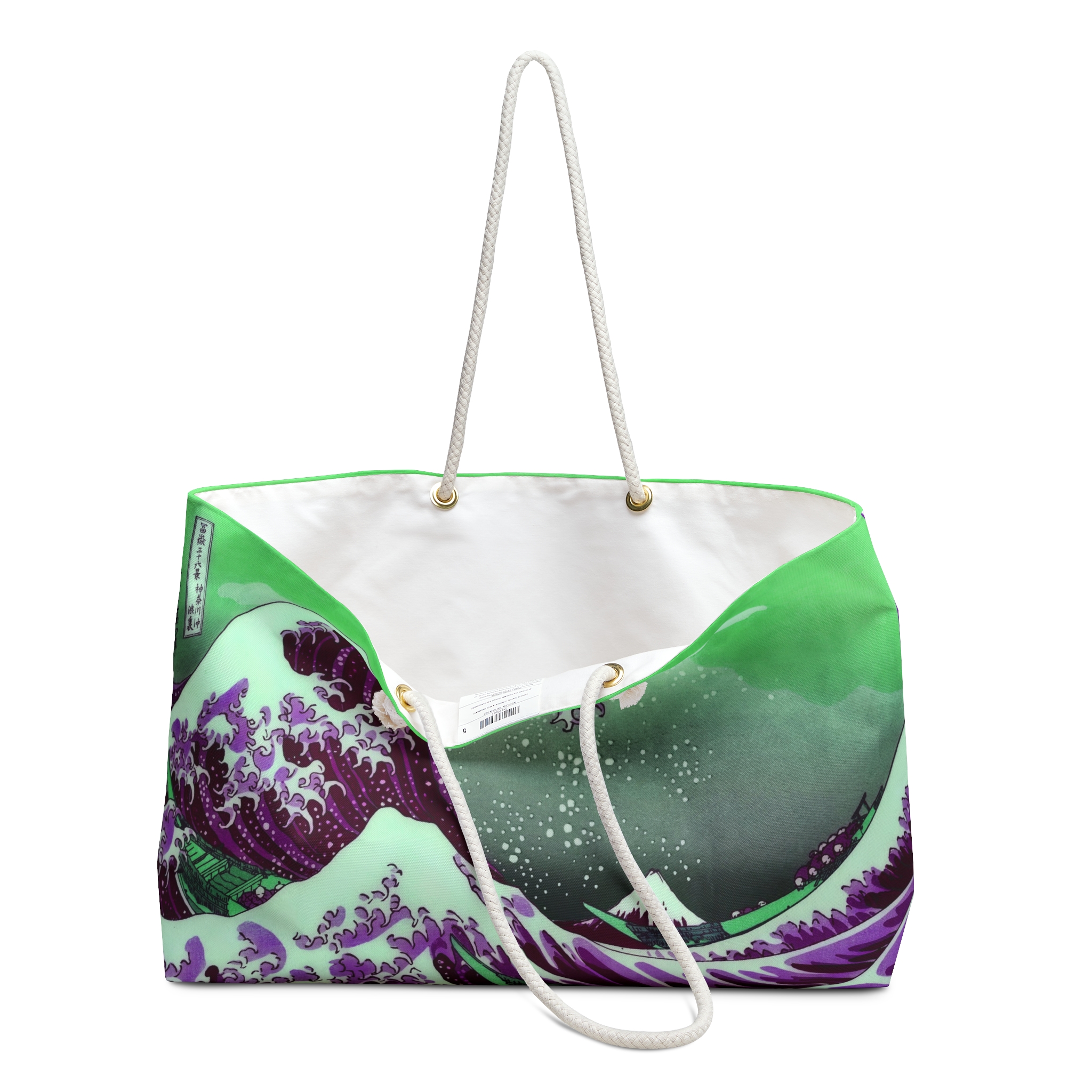 Great Wave off Kanagawa - Purple Weekender Bag - Image 3