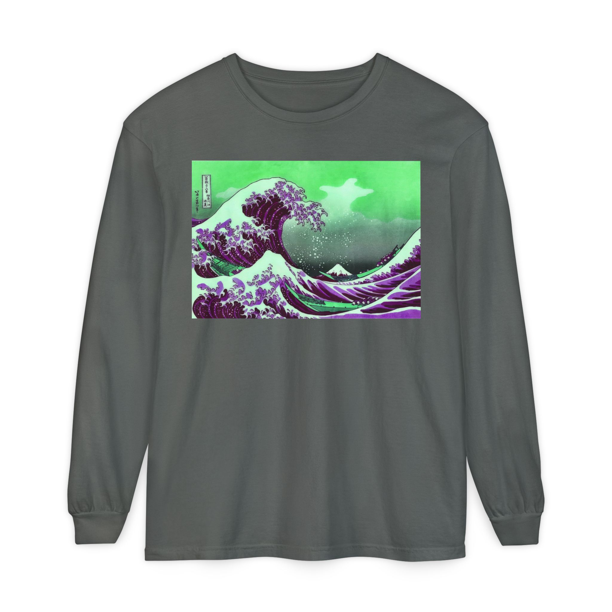 Great Wave off Kanagawa - Purple Long Sleeve Tee - Image 5