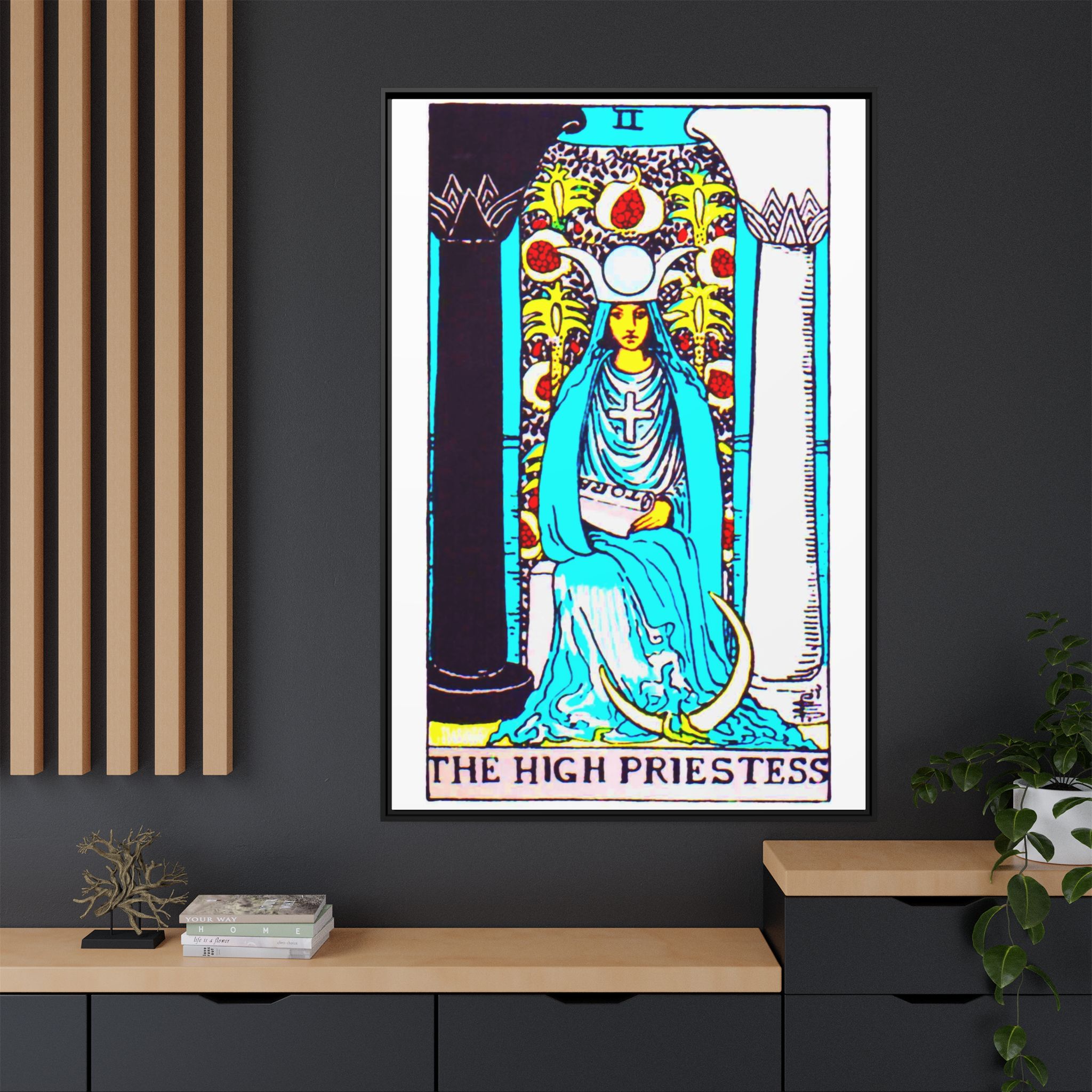 Tarot High Priestess 2 Framed Canvas - Image 48