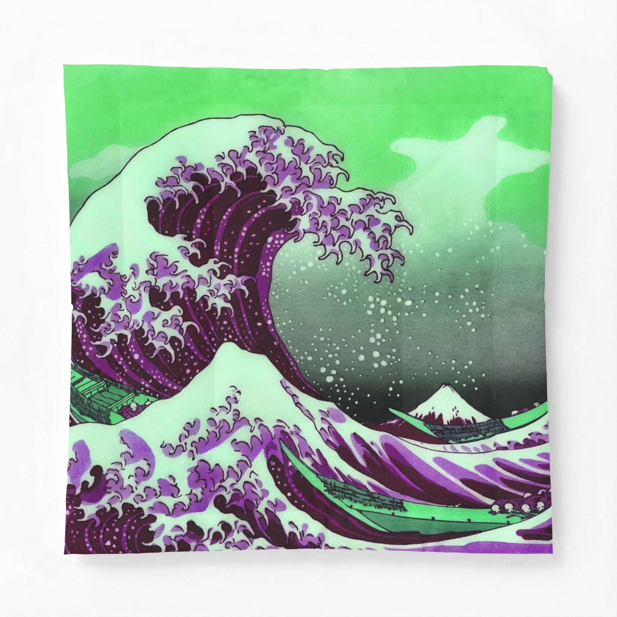 Great Wave off Kanagawa - Purple Comforter - Image 3