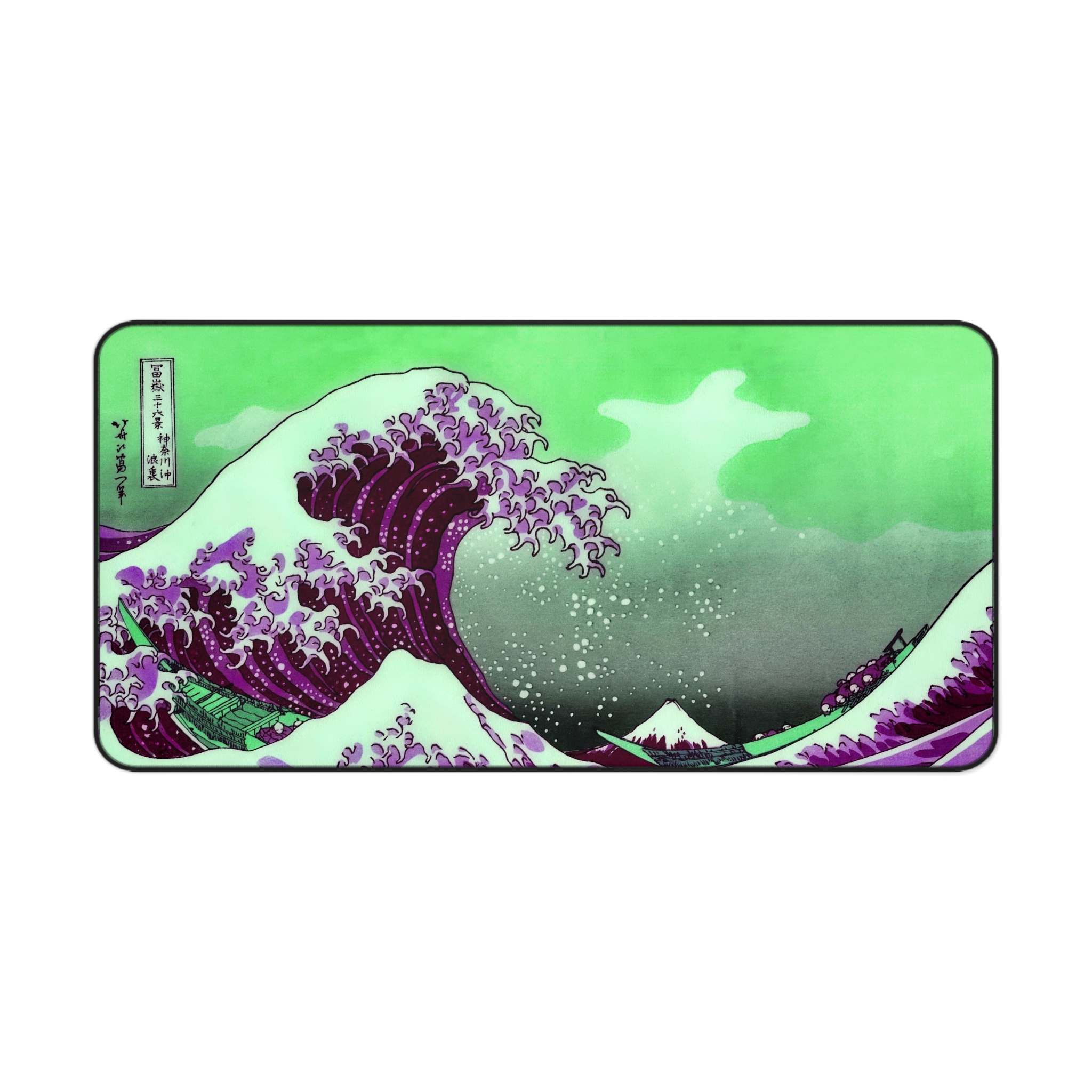 Great Wave off Kanagawa - Purple Desk Mat - Image 2