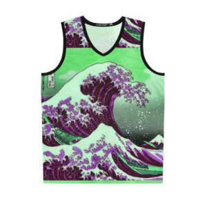 Great Wave off Kanagawa - Purple Men's Tank