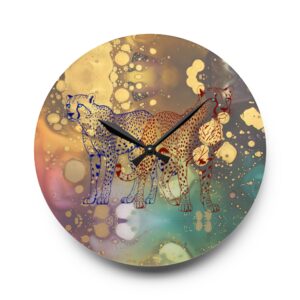 Chasing Gold Acrylic Wall Clock