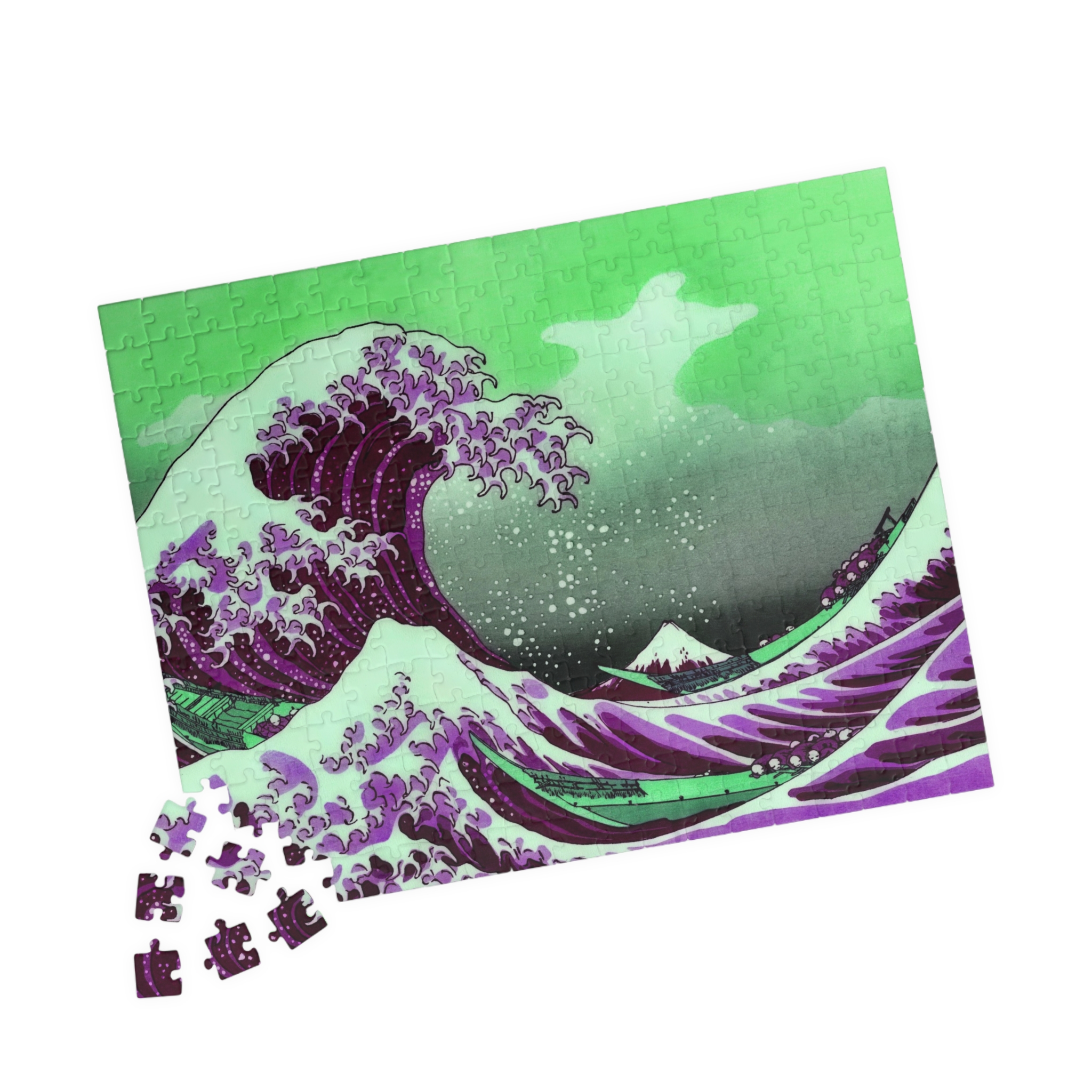 Great Wave off Kanagawa - Purple Puzzle - Image 3