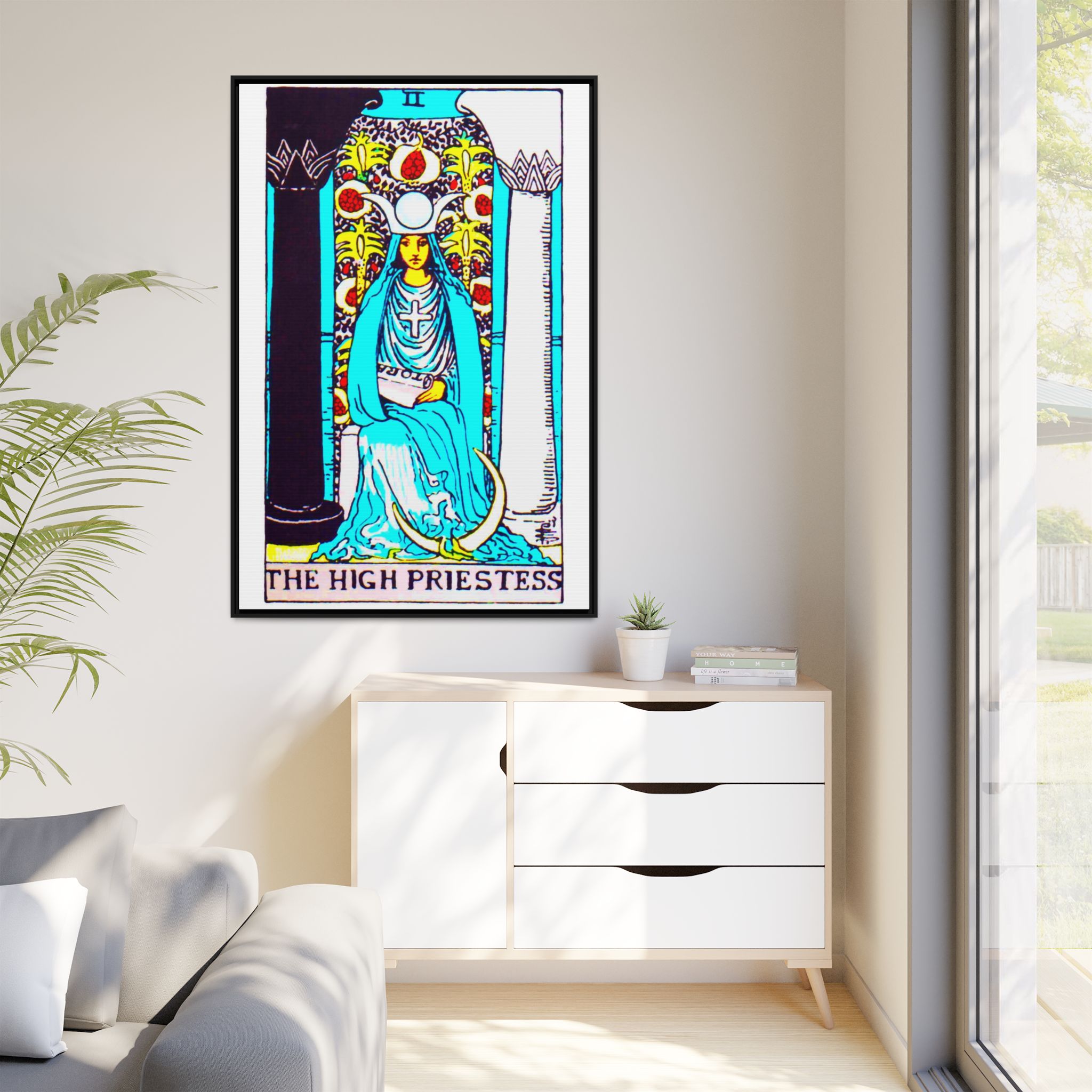 Tarot High Priestess 2 Framed Canvas - Image 47