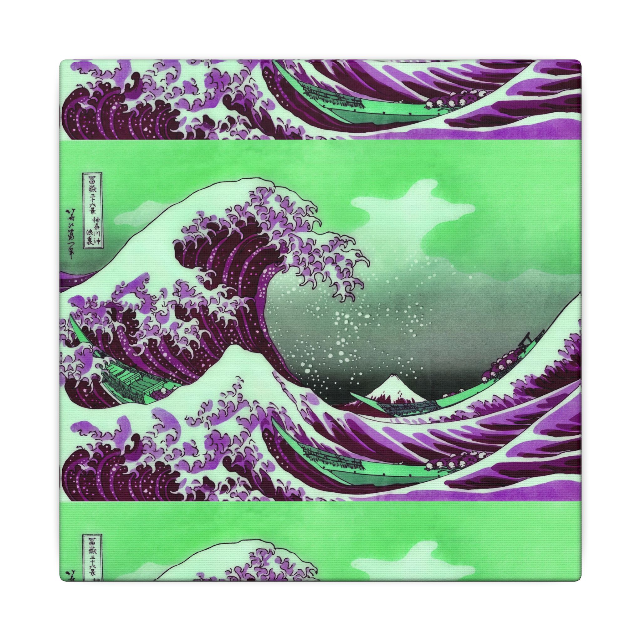 Great Wave off Kanagawa - Purple Thin Canvas - Image 3