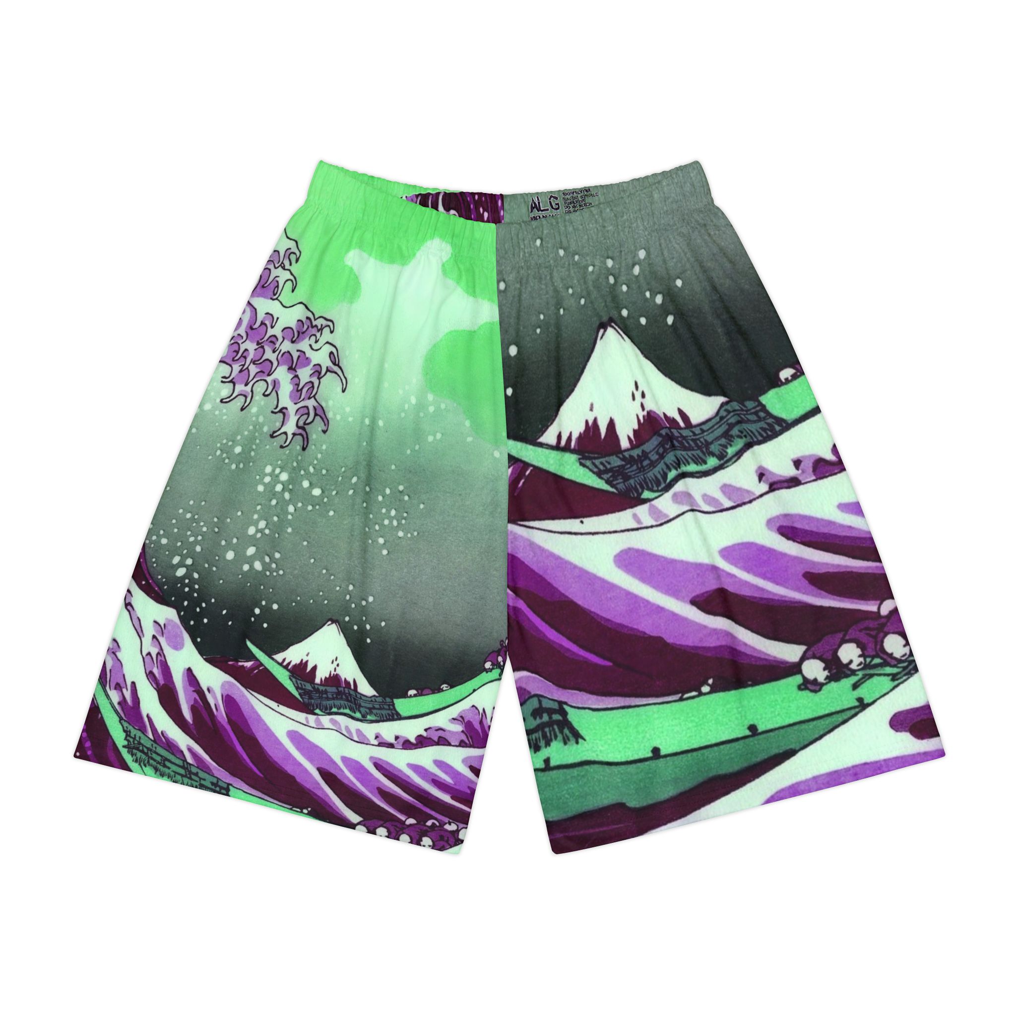 Great Wave off Kanagawa - Purple Men’s Shorts