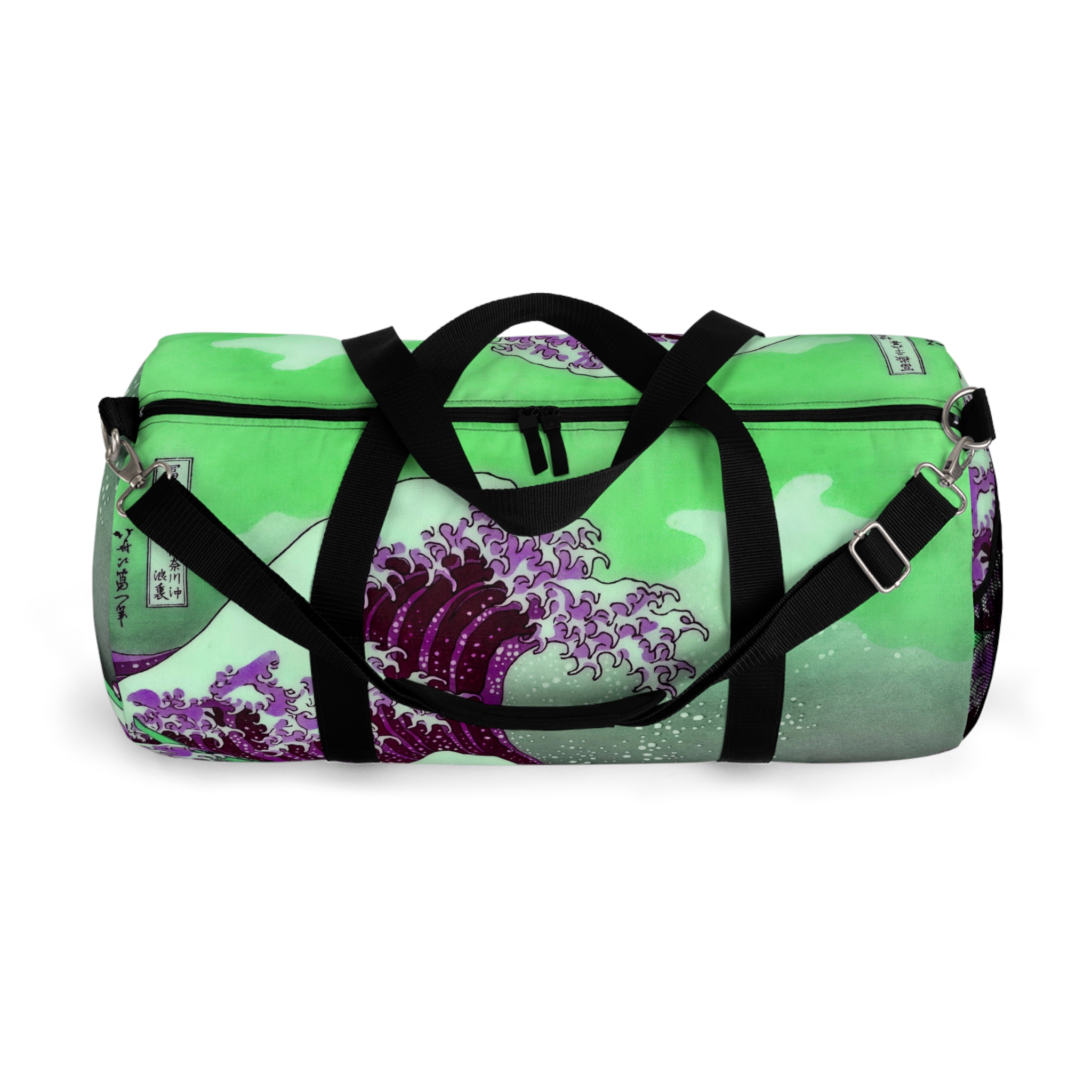 Great Wave off Kanagawa - Purple Duffel Bag - Image 3
