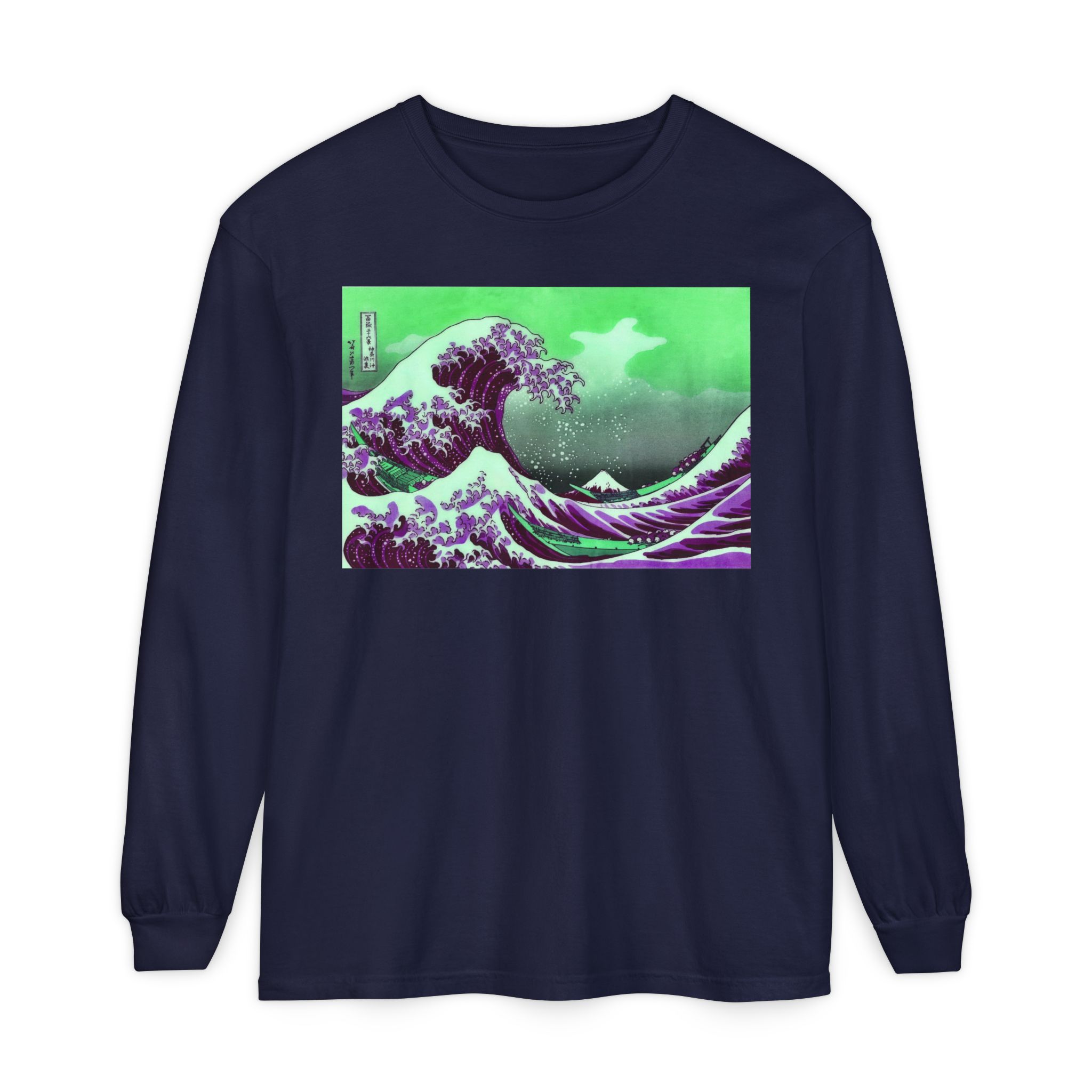 Great Wave off Kanagawa - Purple Long Sleeve Tee - Image 10