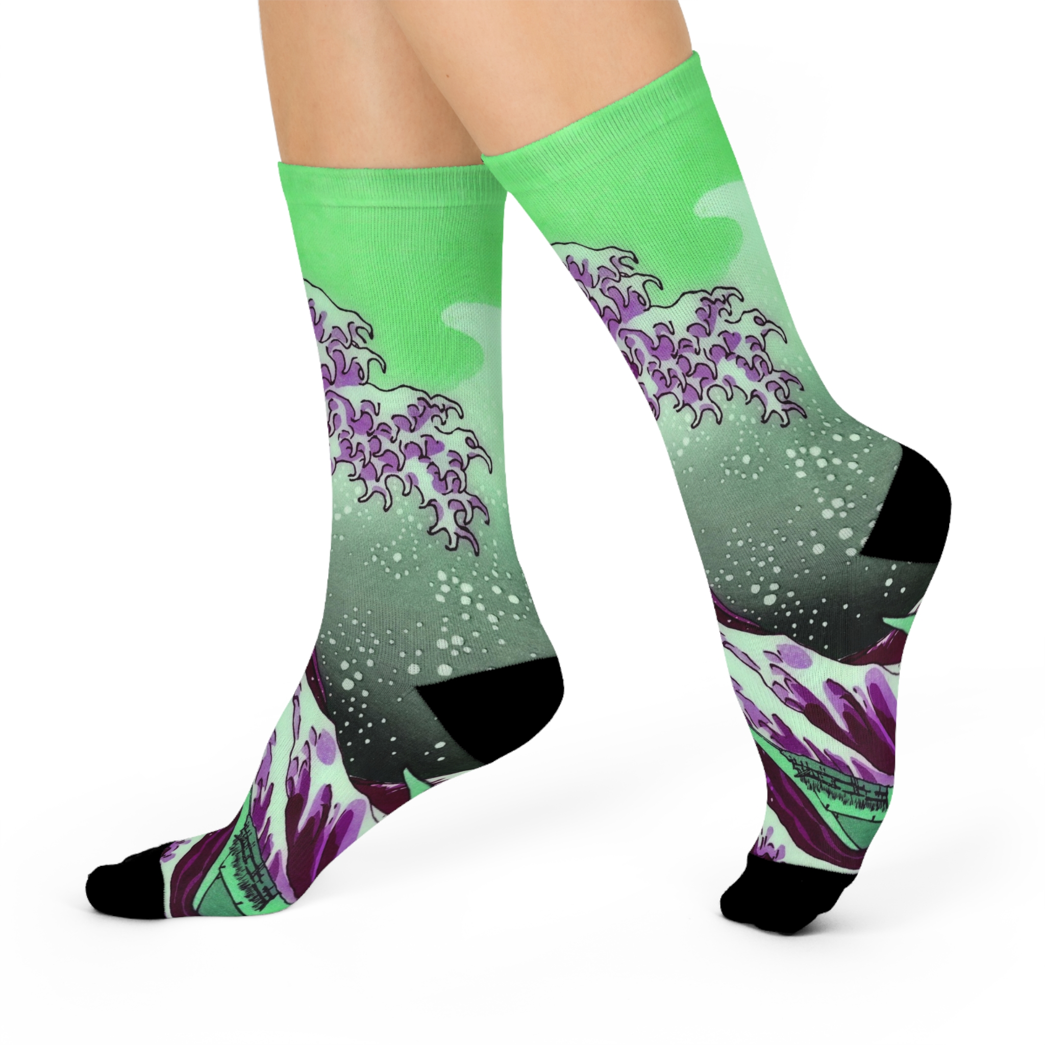 Great Wave off Kanagawa - Purple Socks
