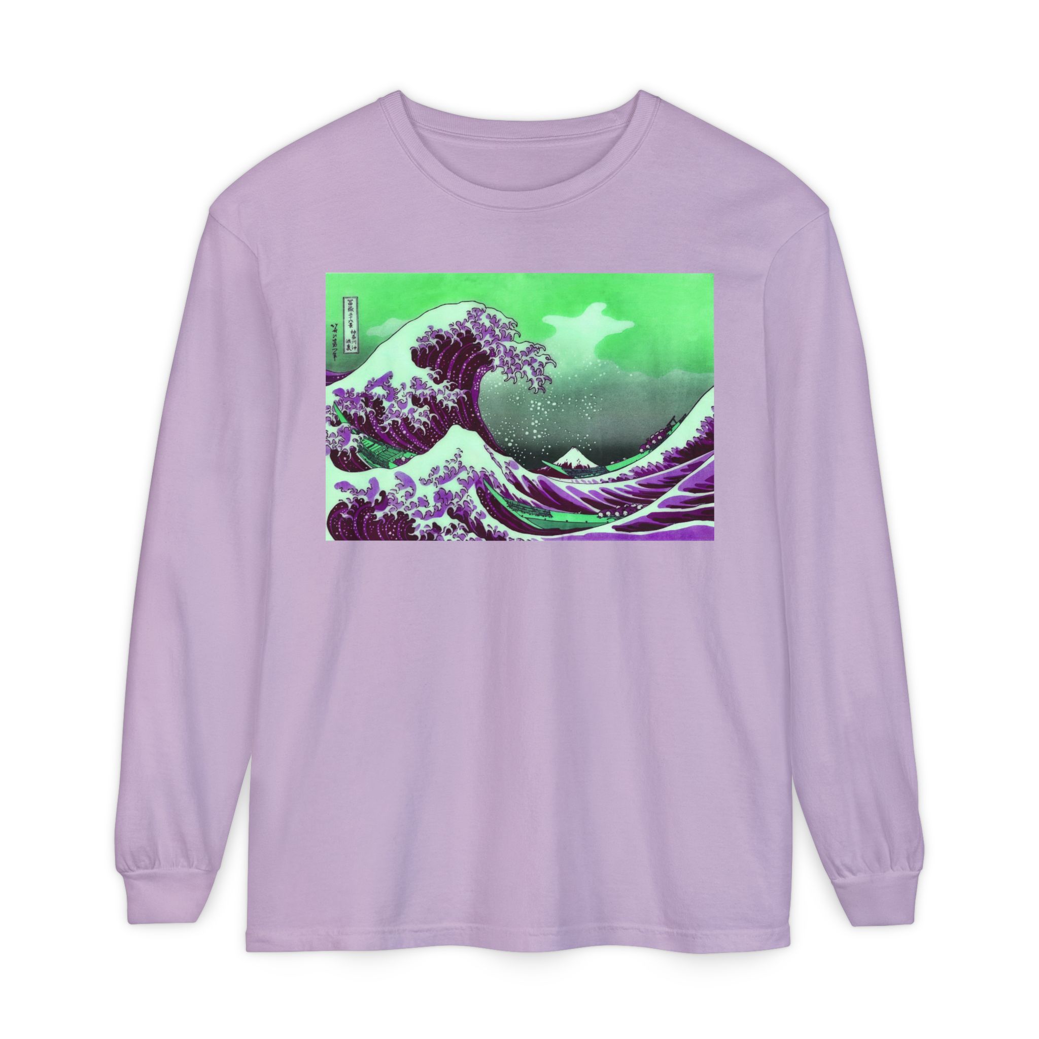 Great Wave off Kanagawa - Purple Long Sleeve Tee - Image 17