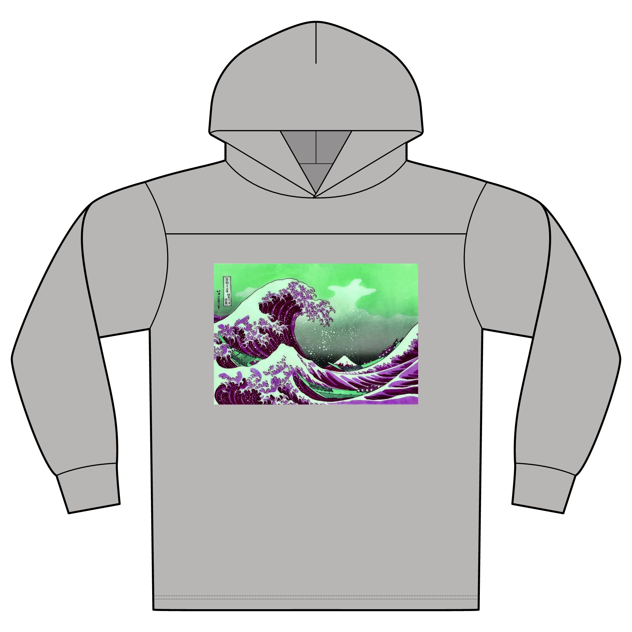 Great Wave off Kanagawa - Purple Modern Hoodie - Image 5