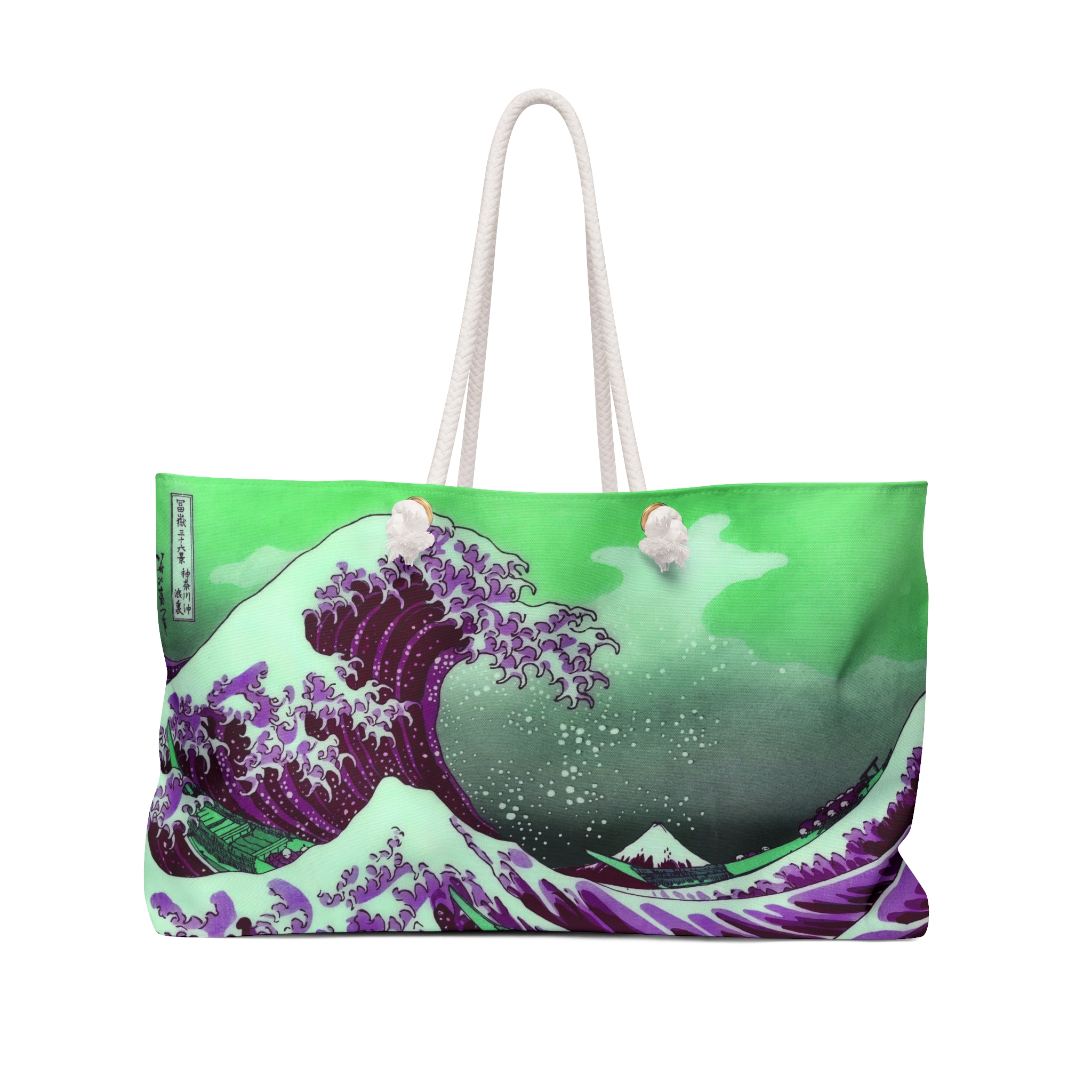 Great Wave off Kanagawa - Purple Weekender Bag
