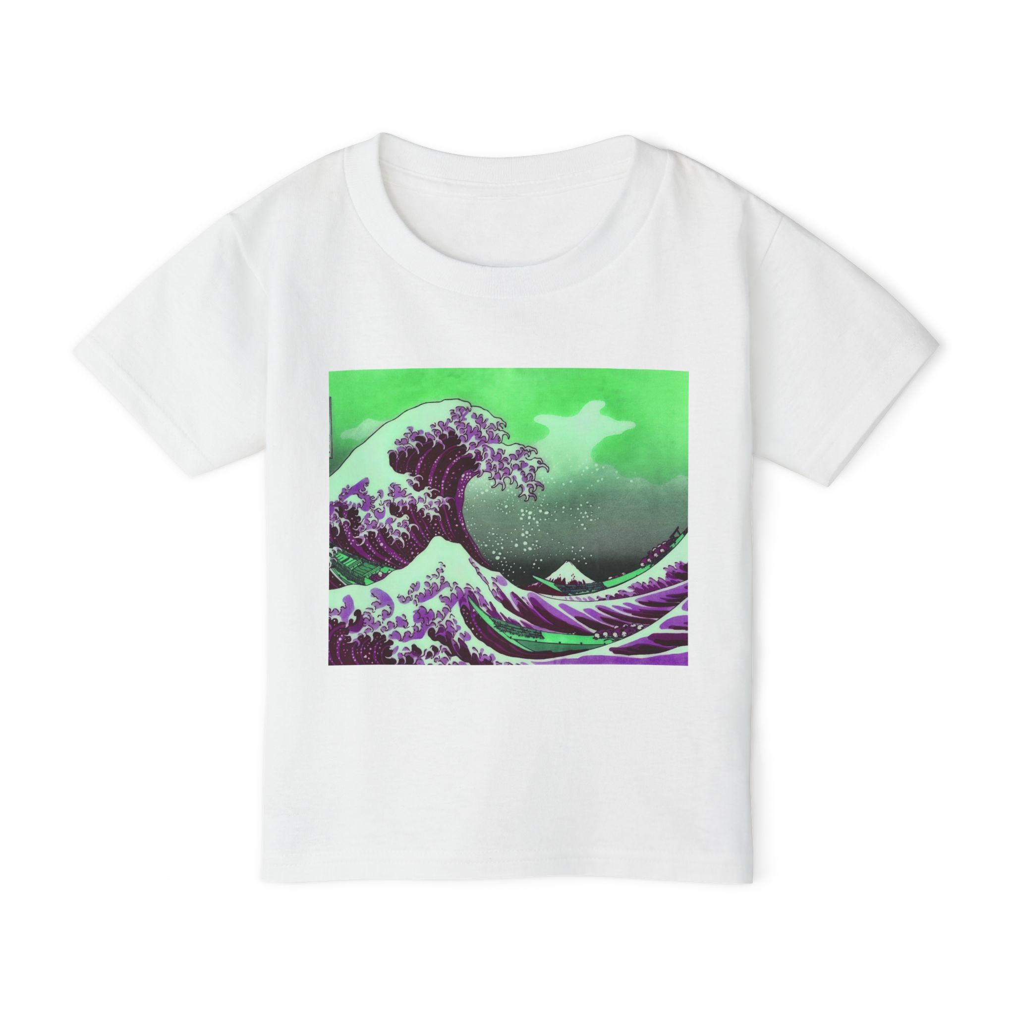 Great Wave off Kanagawa - Purple Toddler Cotton Tee - Image 2