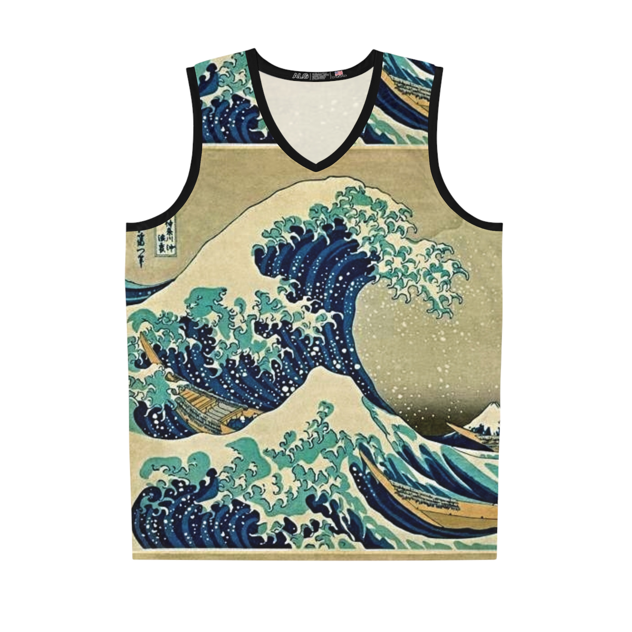 Great Wave off Kanagawa Upscale Men's Tank