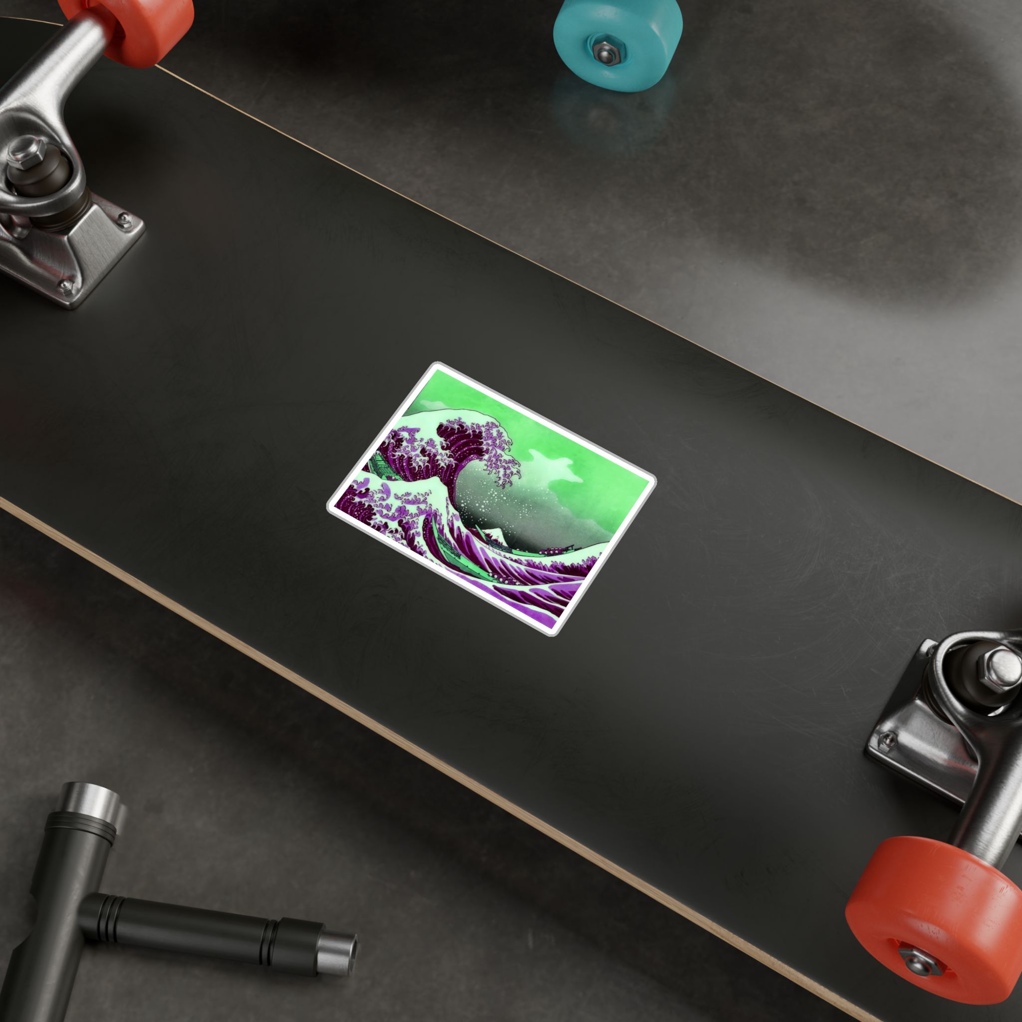 Great Wave off Kanagawa - Purple Vinyl Sticker - Image 3