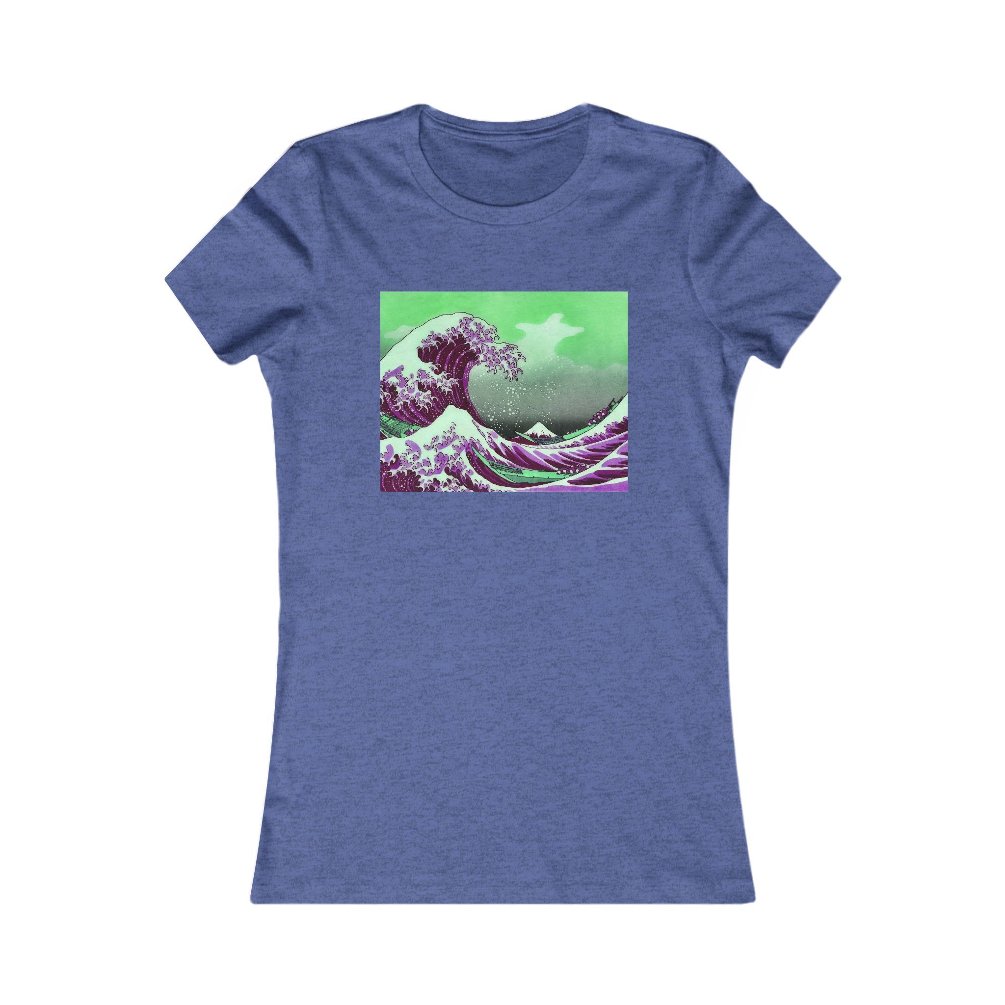 Great Wave off Kanagawa - Purple Women's Tee - Image 15